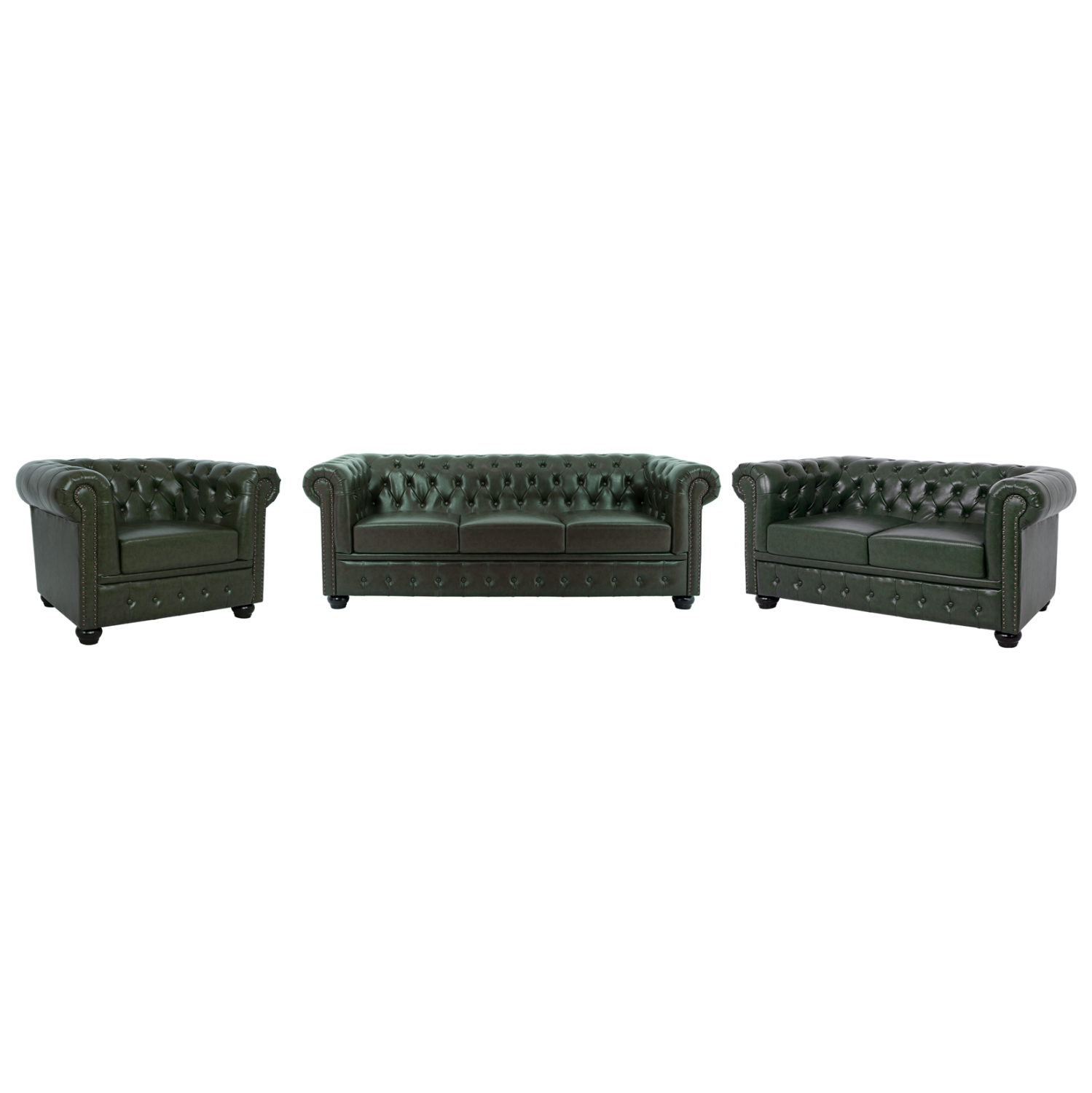 ΣΕΤ ΣΑΛΟΝΙ 3ΤΜΧ MOBAR PU ΔΕΡΜΑ Τ.CHESTERFIELD ΚΥΠΑΡΙΣΣΙ 1