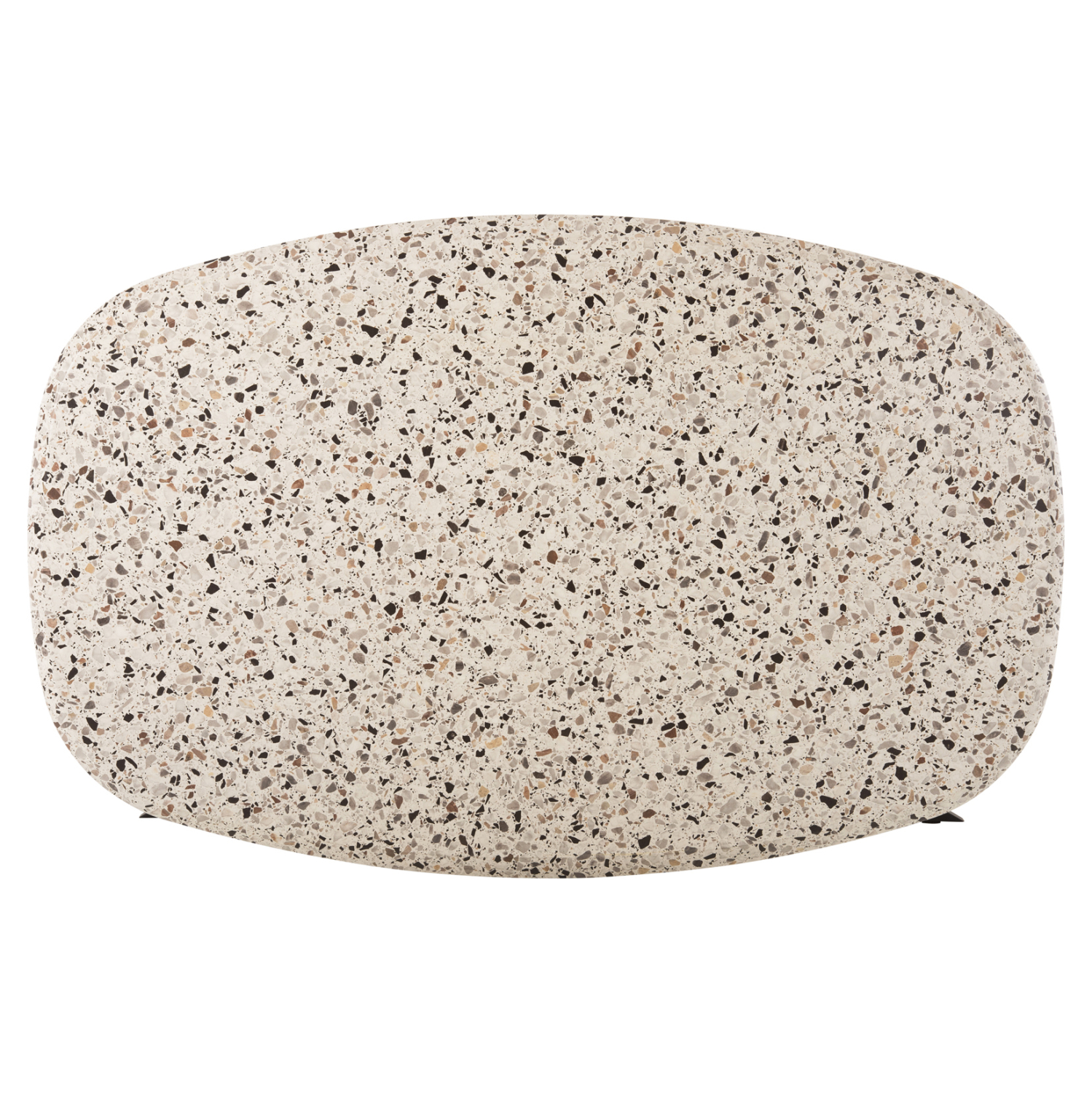 ΤΡΑΠΕΖΙ ΟΒΑΛ RODDEN ΜΕ WERZALIT TERRAZZO-ΜΑΥΡΗ ΧΙΑΣΤΙ ΒΑΣΗ 146x94x75Υεκ 6