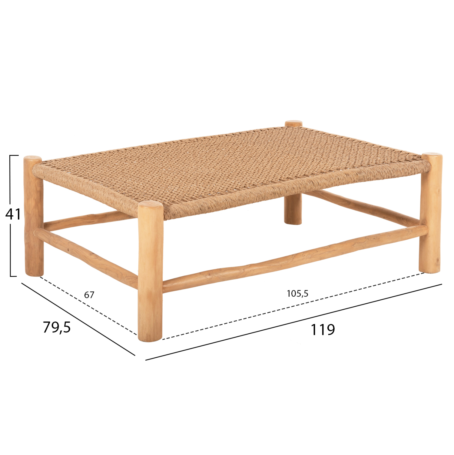 ΣΑΛΟΝΙ ΕΞΩΤ. ΧΩΡΟΥ 4ΤΜΧ LONDER ΜΑΣΙΦ TEAK-ΣΥΝΘ.RATTAN-ΦΥΣΙΚΟ 4