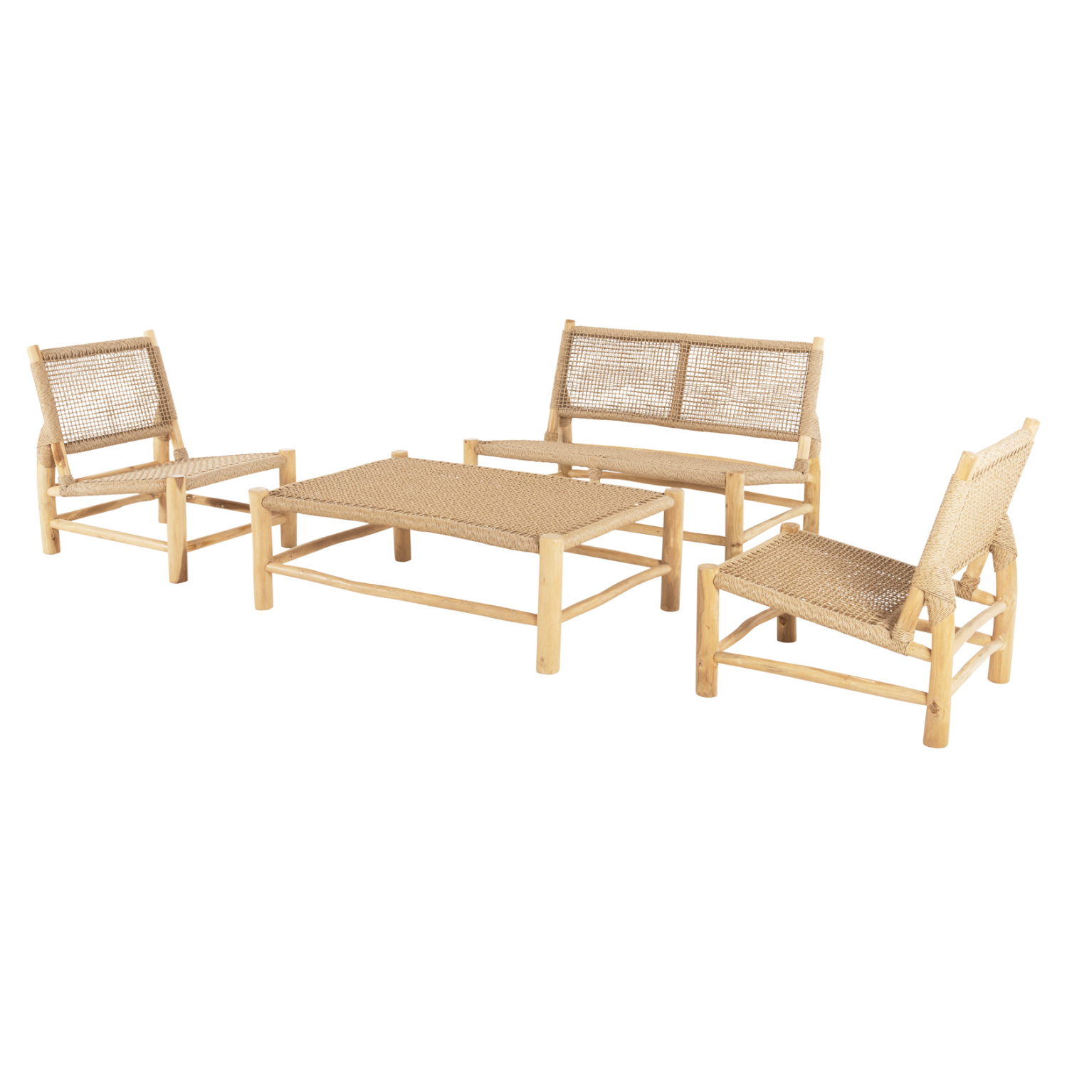 ΣΑΛΟΝΙ ΕΞΩΤ. ΧΩΡΟΥ 4ΤΜΧ LONDER ΜΑΣΙΦ TEAK-ΣΥΝΘ.RATTAN-ΦΥΣΙΚΟ 6