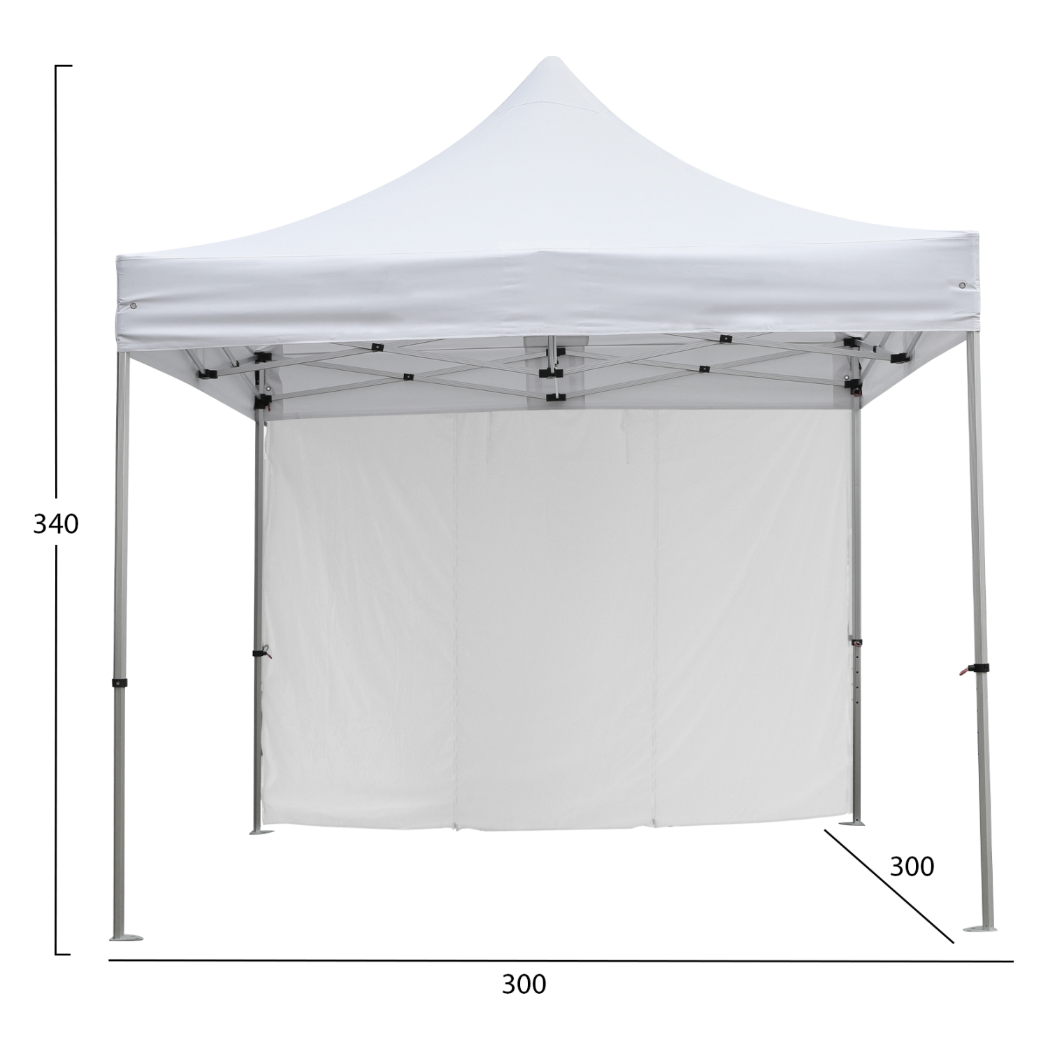 GAZEBO ΕΠΑΓΓΕΛΜΑΤΙΚΟ ΒΑΡΕΩΣ ΤΥΠΟΥ CRESSEN ΠΤΥΣΣΟΜΕΝΟ ΑΛΟΥΜΙΝΙΟΥ 3x3x3,4Yμ 2