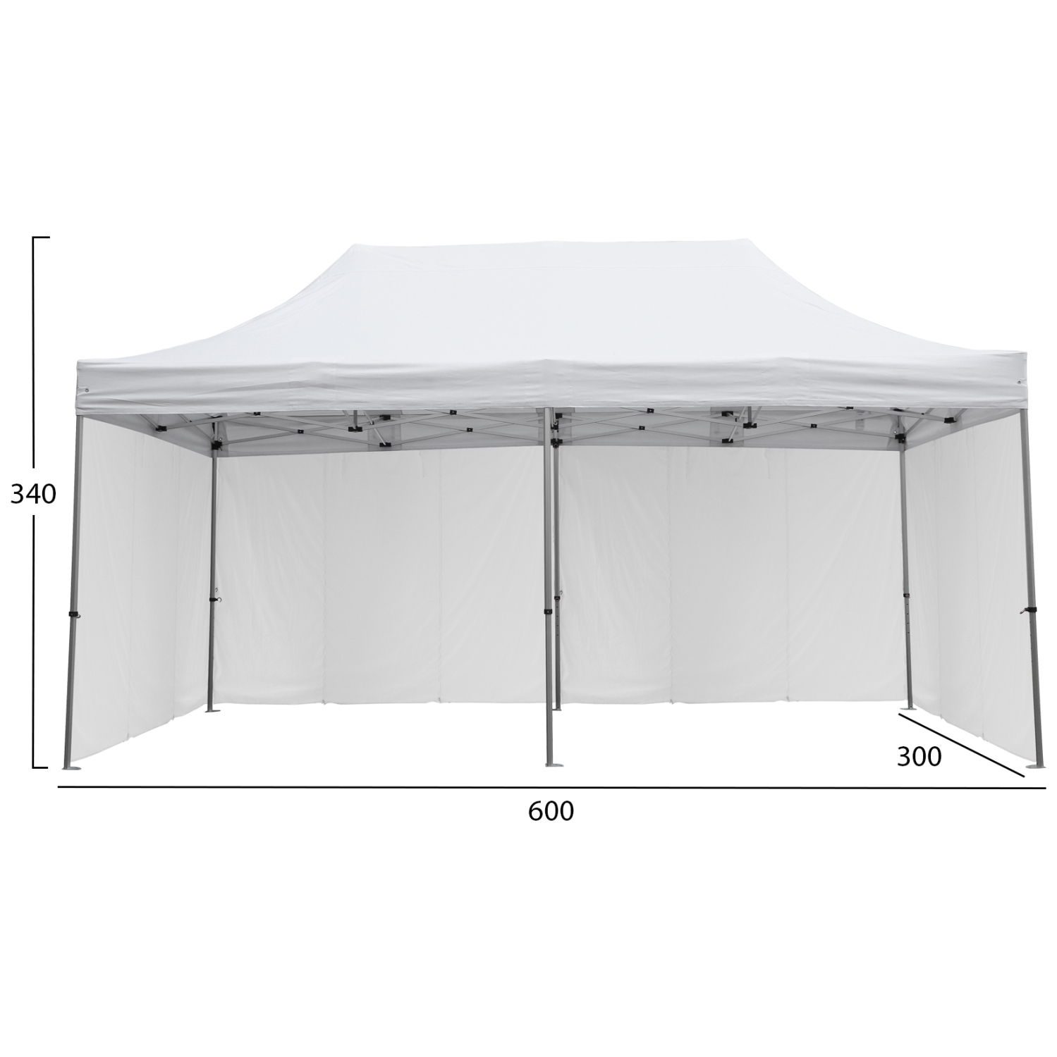 GAZEBO ΕΠΑΓΓΕΛΜΑΤΙΚΟ ΒΑΡΕΩΣ ΤΥΠΟΥ CRESSEN ΠΤΥΣΣΟΜΕΝΟ ΑΛΟΥΜΙΝΙΟΥ 3x6x3,4Yμ 2