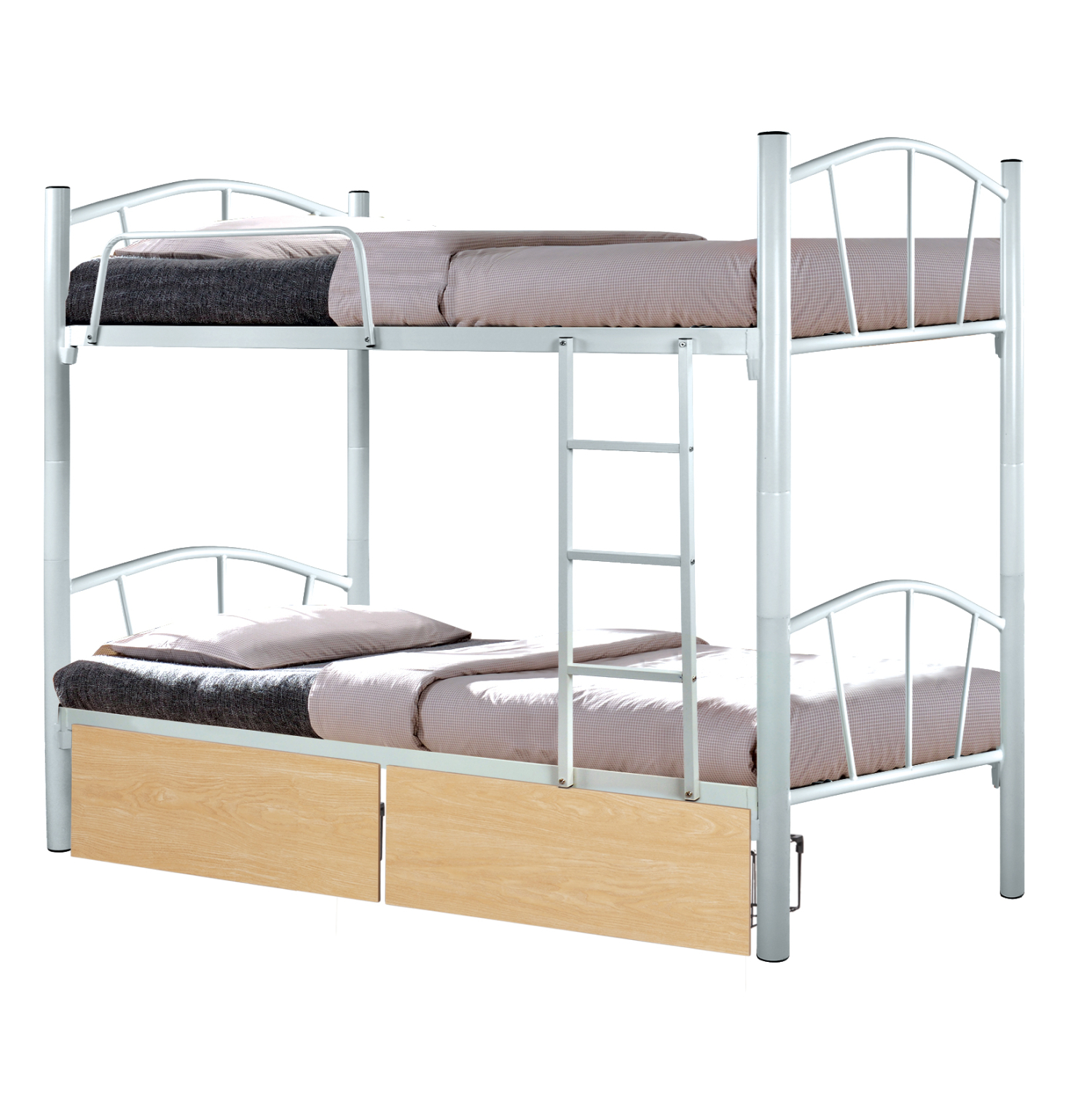 ΚΟΥΚΕΤΑ FLOOR ΜΕΤΑΛΛΙΚΗ ΛΕΥΚΗ ΜΕ 2 ΕΠΙΔΑΠΕΔΙΑ ΣΥΡΤΑΡΙΑ SONAMA 200x91,5x177,5Yεκ 1