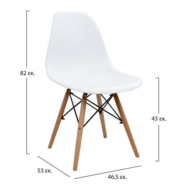 ΣΕΤ 5ΤΜΧ ΤΡΑΠΕΖΙ SONAMA & ΚΑΡΕΚΛΕΣ PP TWIST ΜΕ ΛΕΥΚΟ ΚΑΘΙΣΜΑ HM11014 110x70x76 cm 3