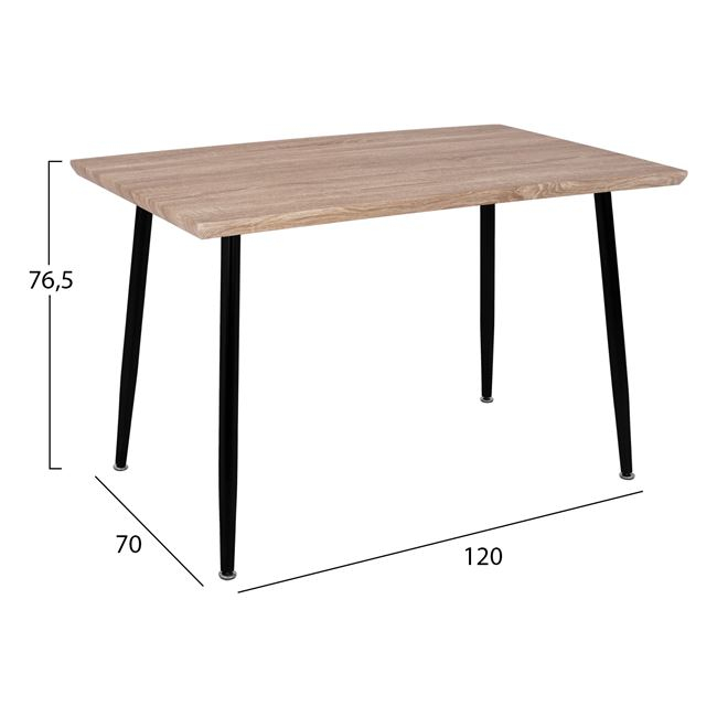 ΣΕΤ 5ΤΜΧ ΤΡΑΠΕΖΙ SONAMA ΜΑΥΡΑ ΠΟΔΙΑ & ΚΑΡΕΚΛΕΣ ΠΟΛΥΠΡΟΠΥΛΕΝΙΟΥ ΜΑΥΡΕΣ HM11025.02 2