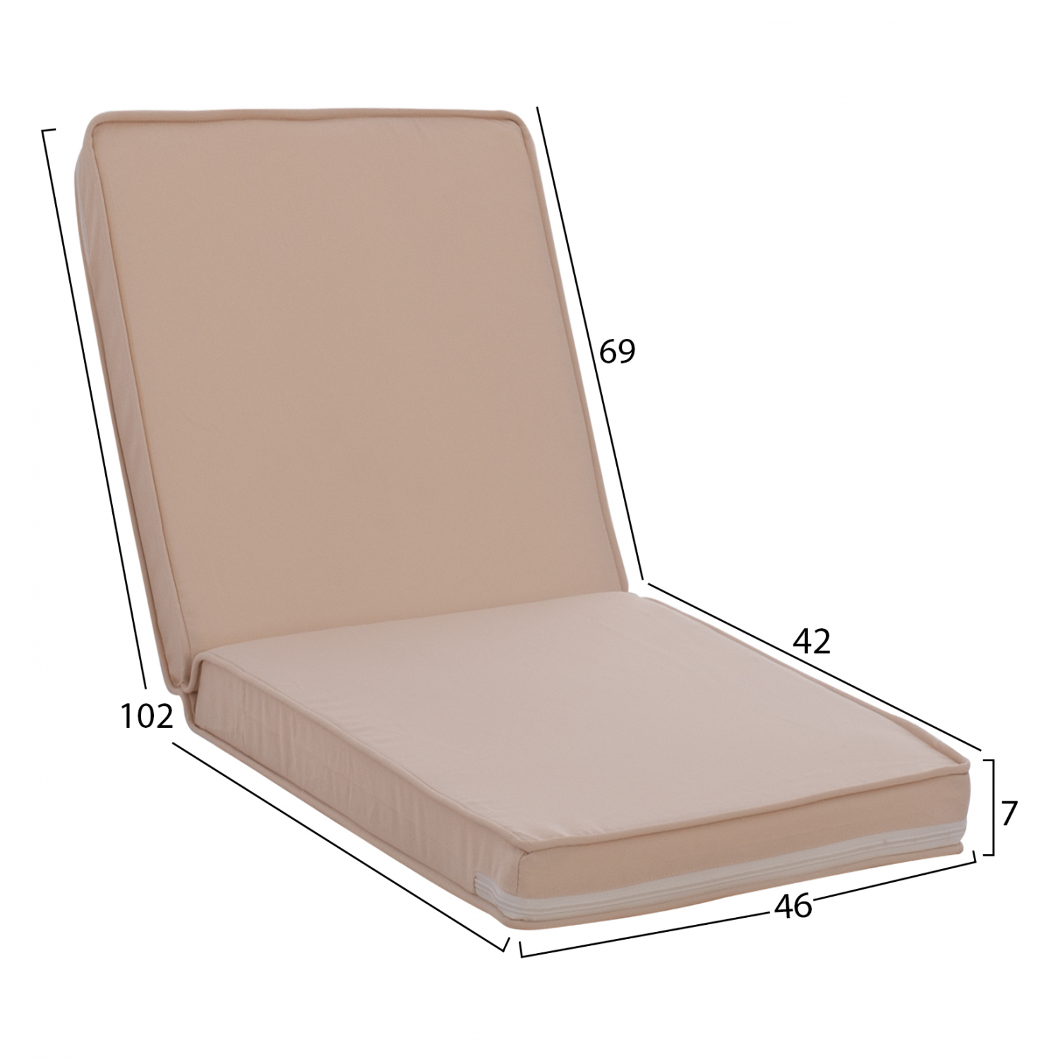 ΜΑΞΙΛΑΡΙ ΚΑΡΕΚΛΑΣ ΜΕ ΠΛΑΤΗ POLYESTER CHIOS ΜΠΕΖ HM11238.01P 110X46X6κ. 2