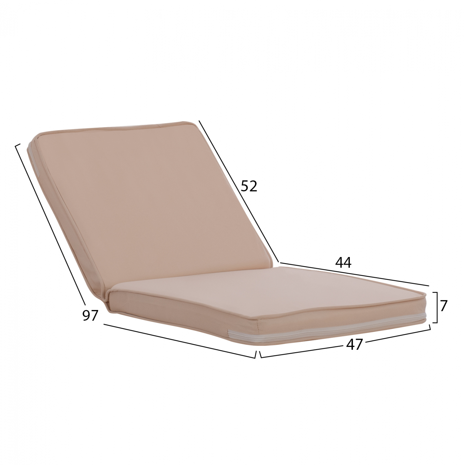 ΜΑΞΙΛΑΡΙ ΚΑΡΕΚΛΑΣ POLYESTER CHIOS ΜΠΕΖ HM11239.01P 47X7X97εκ. 2
