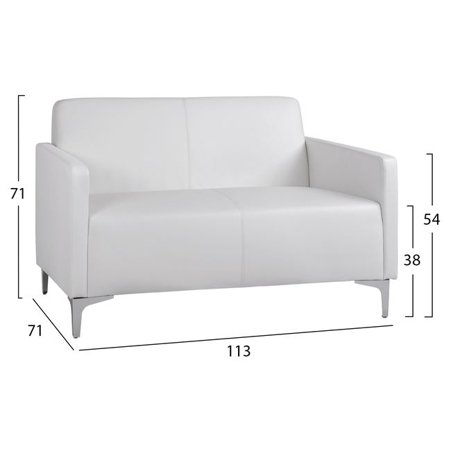 ΣΕΤ 2 ΤΜΧ ΚΑΝΑΠΕΣ 3ΘΕΣΙΟΣ ΚΑΙ 2ΘΕΣΙΟΣ NELLIE HM11274.02 ΛΕΥΚΟ ΧΡΩΜΑ 3