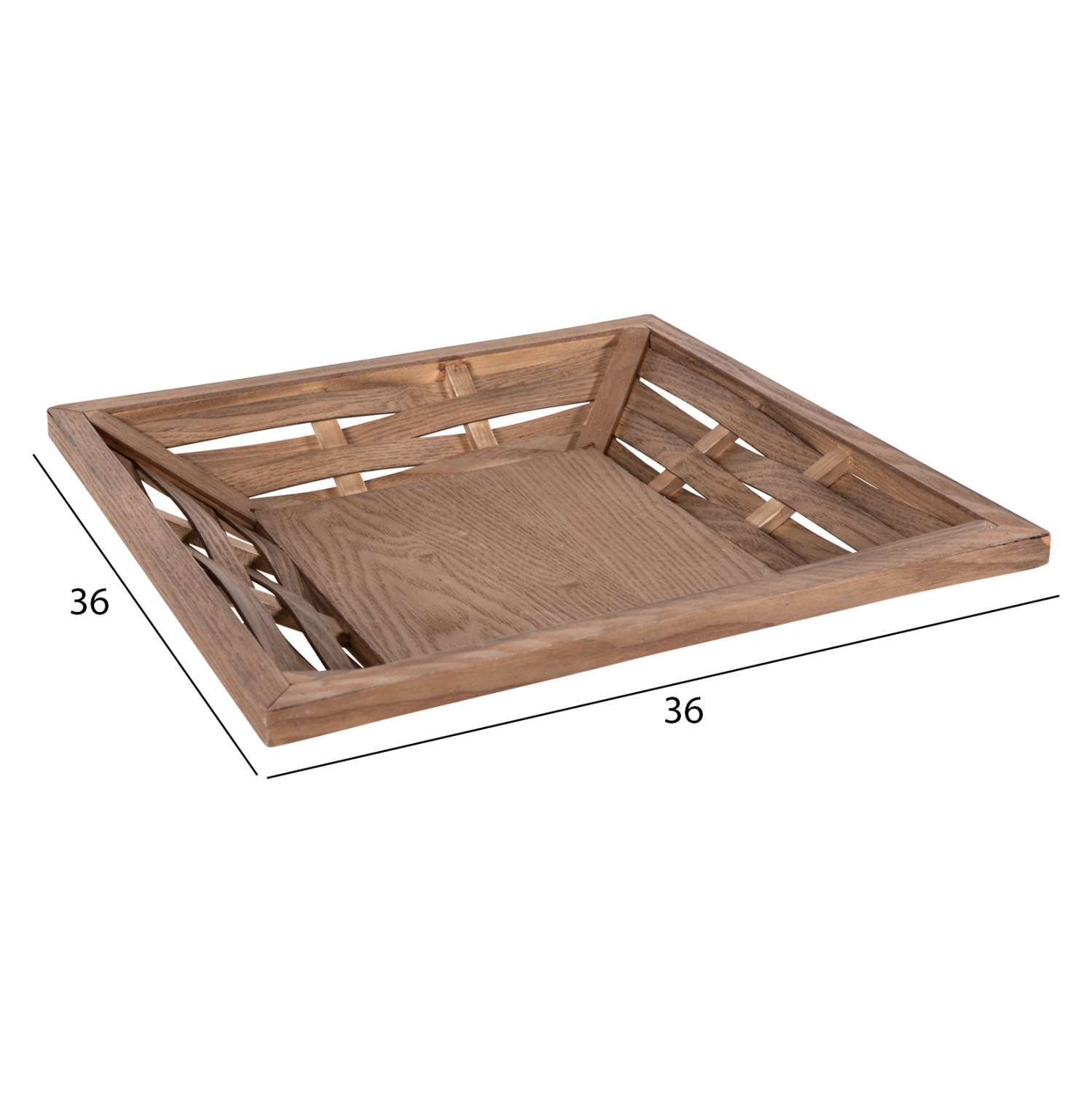 ΔΙΣΚΟΣ ΣΕΡΒΙΡΙΣΜΑΤΟΣ ΤΕΤΡΑΓΩΝΟΣ HM4229 ΞΥΛΟ ΕΛΑΤΟΥ &amp; MDF 36x36x6Υ εκ. 2