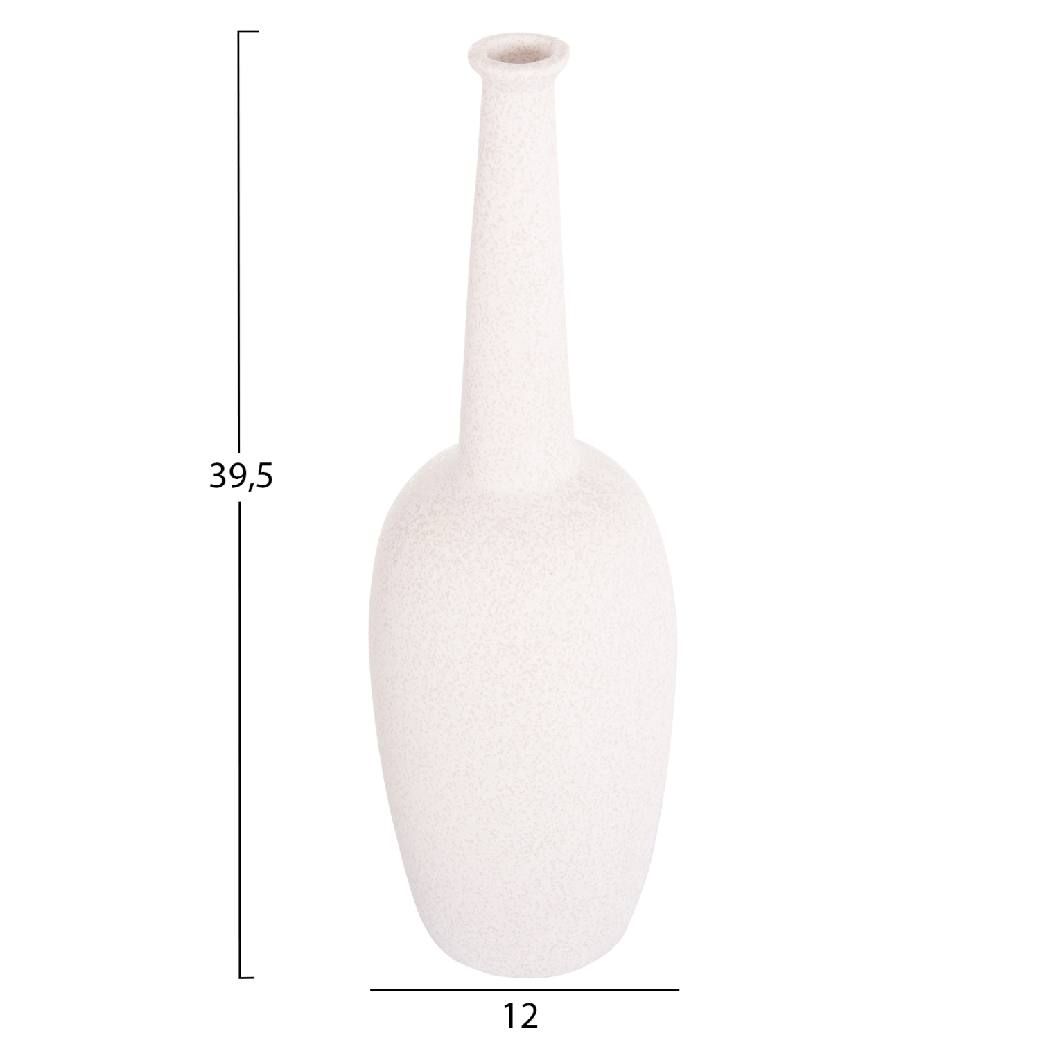 ΕΠΙΤΡΑΠΕΖΙΟ ΚΕΡΑΜΙΚΟ ΔΙΑΚΟΣΜΗΤΙΚΟ ELENDIL HM4591.01 ΥΠΟΛΕΥΚΟ ΚΡΥΣΤΑΛΛΙΚΟ Φ12x39.5Υεκ 2