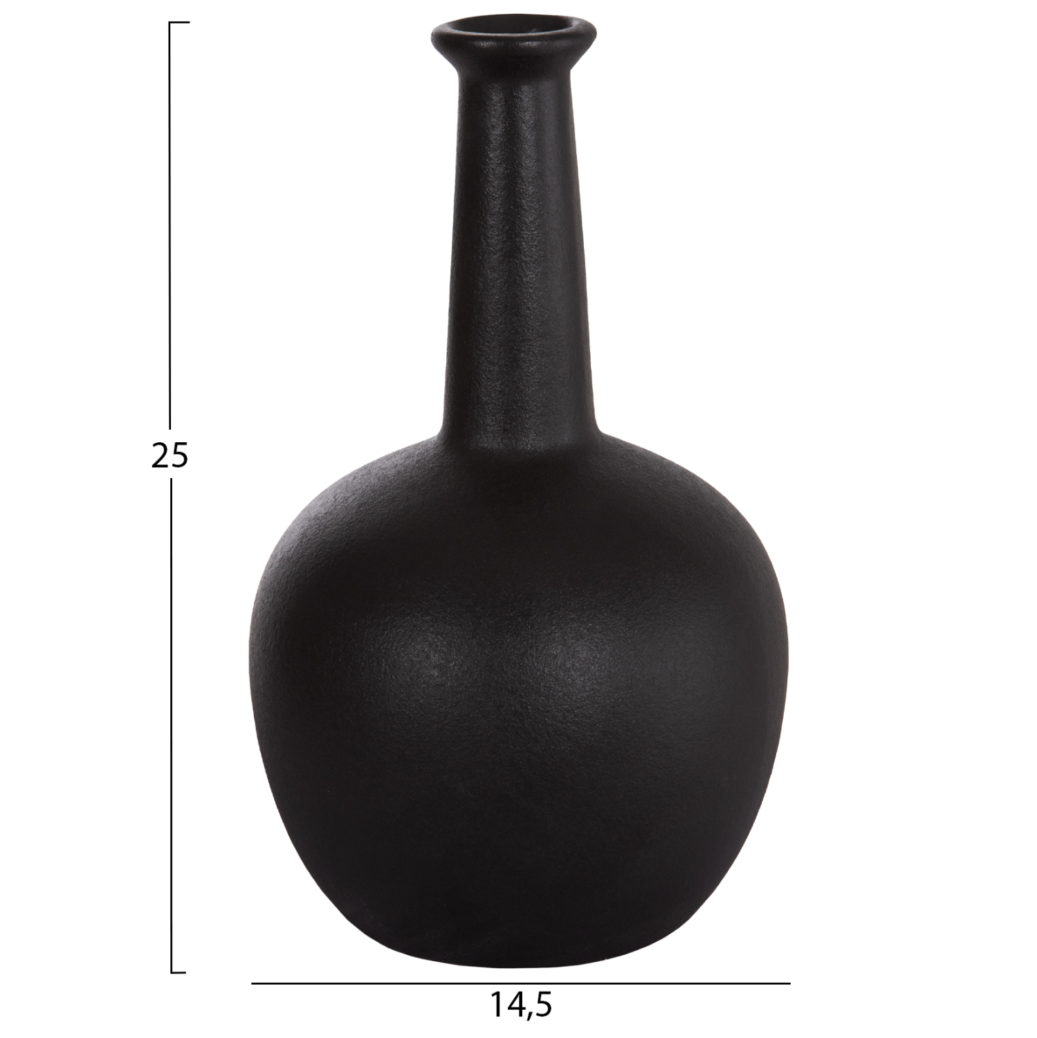 ΕΠΙΤΡΑΠΕΖΙΟ ΚΕΡΑΜΙΚΟ ΔΙΑΚΟΣΜΗΤΙΚΟ ELENDIL HM4593.02 ΜΑΥΡΟ ΜΑΤ 14,5x25Υεκ 2