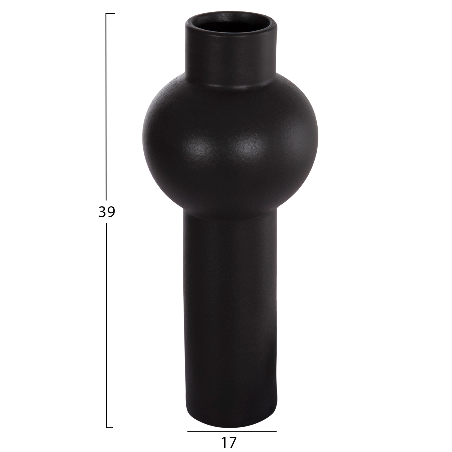 ΕΠΙΤΡΑΠΕΖΙΟ ΚΕΡΑΜΙΚΟ ΔΙΑΚΟΣΜΗΤΙΚΟ SCEPTER HM4604.02 ΜΑΥΡΟ ΜΑΤ Φ17x39Υεκ 2