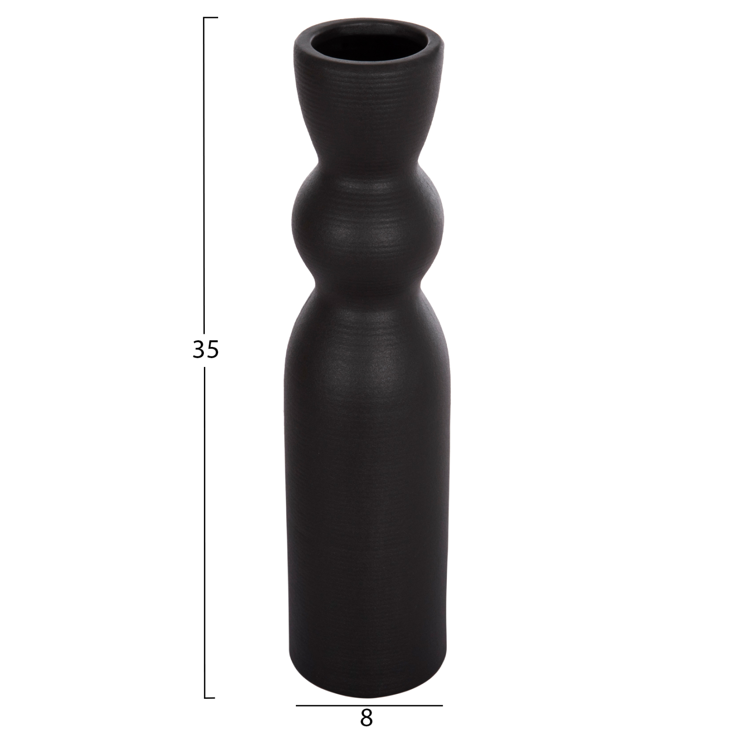 ΕΠΙΤΡΑΠΕΖΙΟ ΚΕΡΑΜΙΚΟ ΔΙΑΚΟΣΜΗΤΙΚΟ SCEPTER HM4614.02 ΜΑΥΡΟ ΜΑΤ Φ8x35Υ εκ. 2