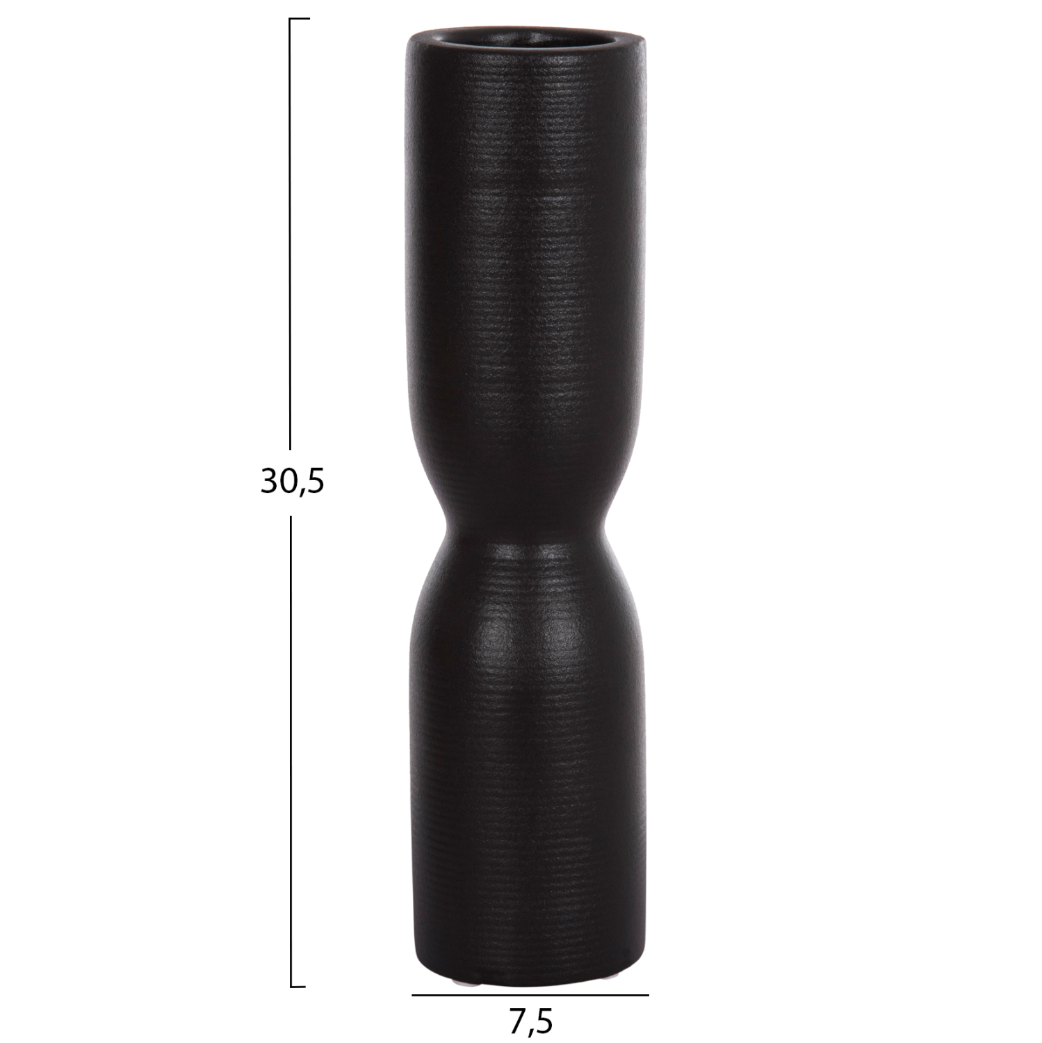 ΕΠΙΤΡΑΠΕΖΙΟ ΚΕΡΑΜΙΚΟ ΔΙΑΚΟΣΜΗΤΙΚΟ SCEPTER HM4615.02 ΜΑΥΡΟ ΜΑΤ Φ7,5x30,5Υεκ 2