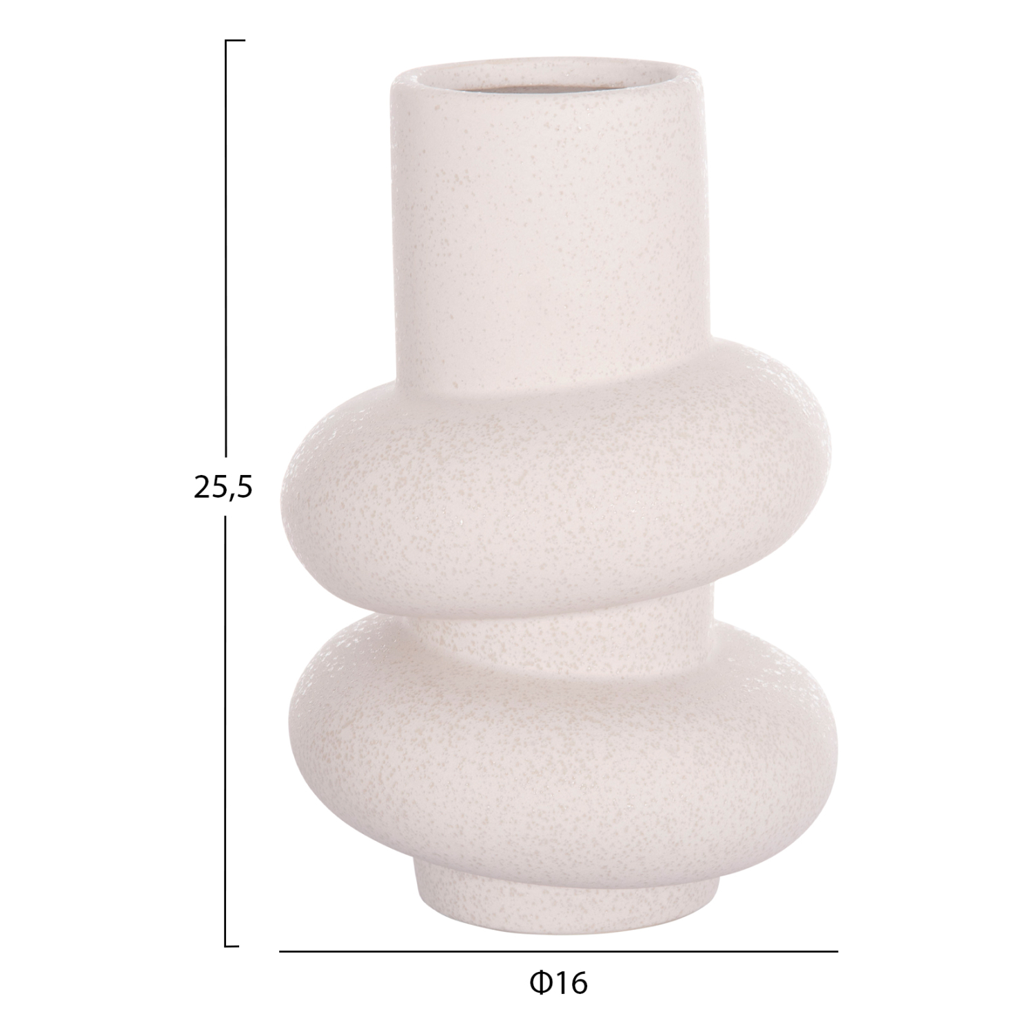 ΕΠΙΤΡΑΠΕΖΙΟ ΚΕΡΑΜΙΚΟ ΔΙΑΚΟΣΜΗΤΙΚΟ ROOK HM4627.01 ΥΠΟΛΕΥΚΟ ΚΡΥΣΤΑΛΛΙΚΟ Φ16x25,5Υεκ 2
