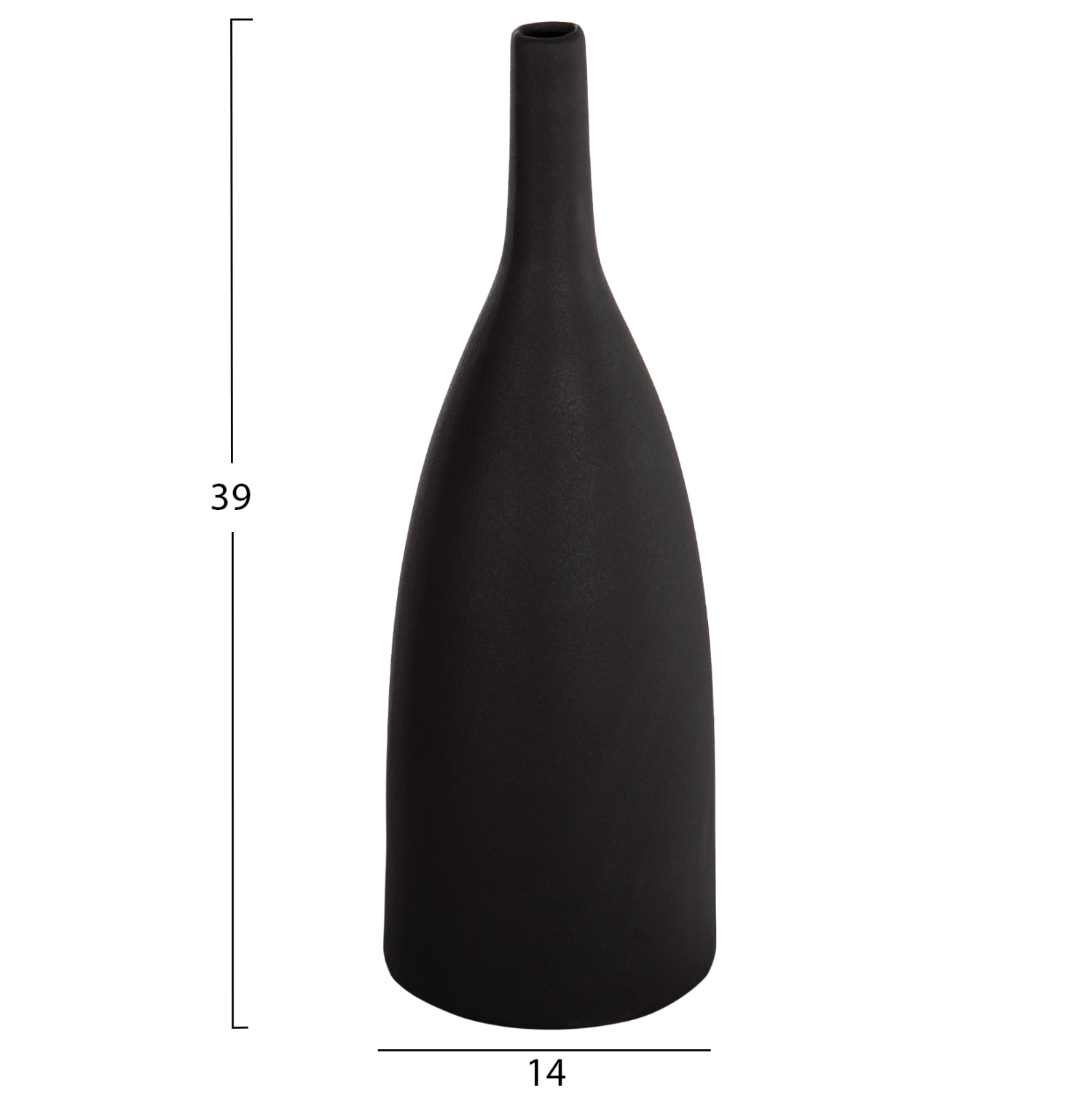 ΕΠΙΤΡΑΠΕΖΙΟ ΚΕΡΑΜΙΚΟ ΔΙΑΚΟΣΜΗΤΙΚΟ GALAD HM4634.02 ΜΑΥΡΟ ΜΑΤ Φ14x39Υεκ 2