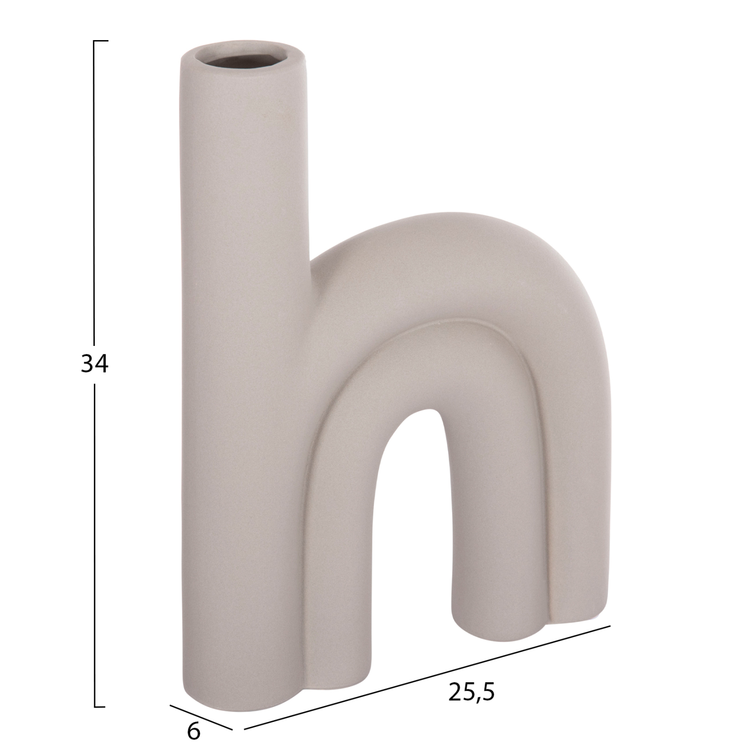 ΕΠΙΤΡΑΠΕΖΙΟ ΚΕΡΑΜΙΚΟ ΔΙΑΚΟΣΜΗΤΙΚΟ ARCON HM4638.03 ΓΚΡΙ ΜΑΤ 25,5x6x34Υεκ 2