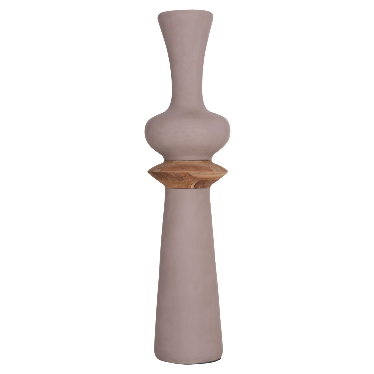 ΔΙΑΚΟΣΜΗΤΙΚΟ ΒΑΖΟ ΔΑΠΕΔΟΥ NEBULA HM4660.05L FIBER CEMENT TAUPE--ΞΥΛΟ ΤΕΑΚ Φ45x172Υεκ 3