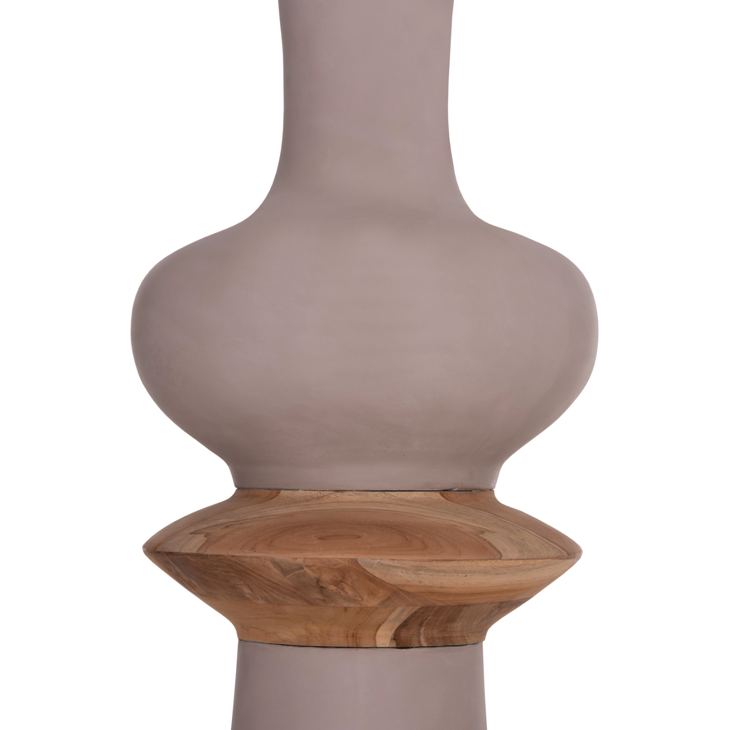 ΔΙΑΚΟΣΜΗΤΙΚΟ ΒΑΖΟ ΔΑΠΕΔΟΥ NEBULA HM4660.05L FIBER CEMENT TAUPE--ΞΥΛΟ ΤΕΑΚ Φ45x172Υεκ 5