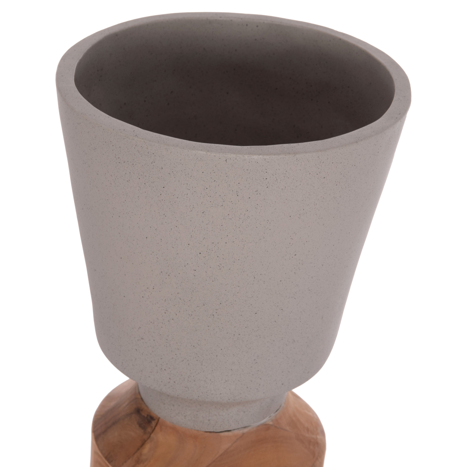 ΔΙΑΚΟΣΜΗΤΙΚΟ ΒΑΖΟ ΔΑΠΕΔΟΥ NEBULA HM4661.03 FIBER CEMENT ΓΚΡΙ--ΞΥΛΟ ΤΕΑΚ Φ60x115Υεκ. 4