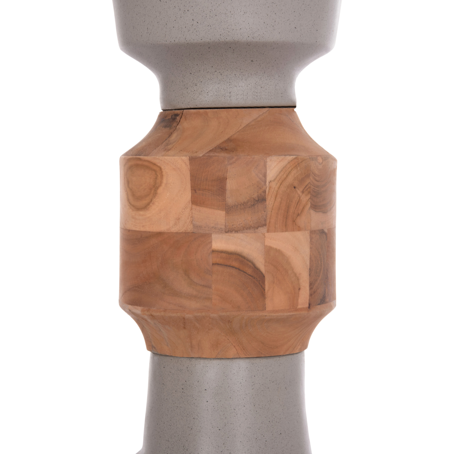 ΔΙΑΚΟΣΜΗΤΙΚΟ ΒΑΖΟ ΔΑΠΕΔΟΥ NEBULA HM4661.03 FIBER CEMENT ΓΚΡΙ--ΞΥΛΟ ΤΕΑΚ Φ60x115Υεκ. 5