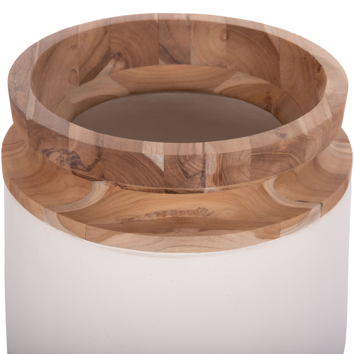 ΔΙΑΚΟΣΜΗΤΙΚΟ ΒΑΖΟ ΔΑΠΕΔΟΥ LINTER HM4662.02L FIBER CEMENT ΛΕΥΚΟ--ΞΥΛΟ ΤΕΑΚ Φ41x47Υεκ. 4