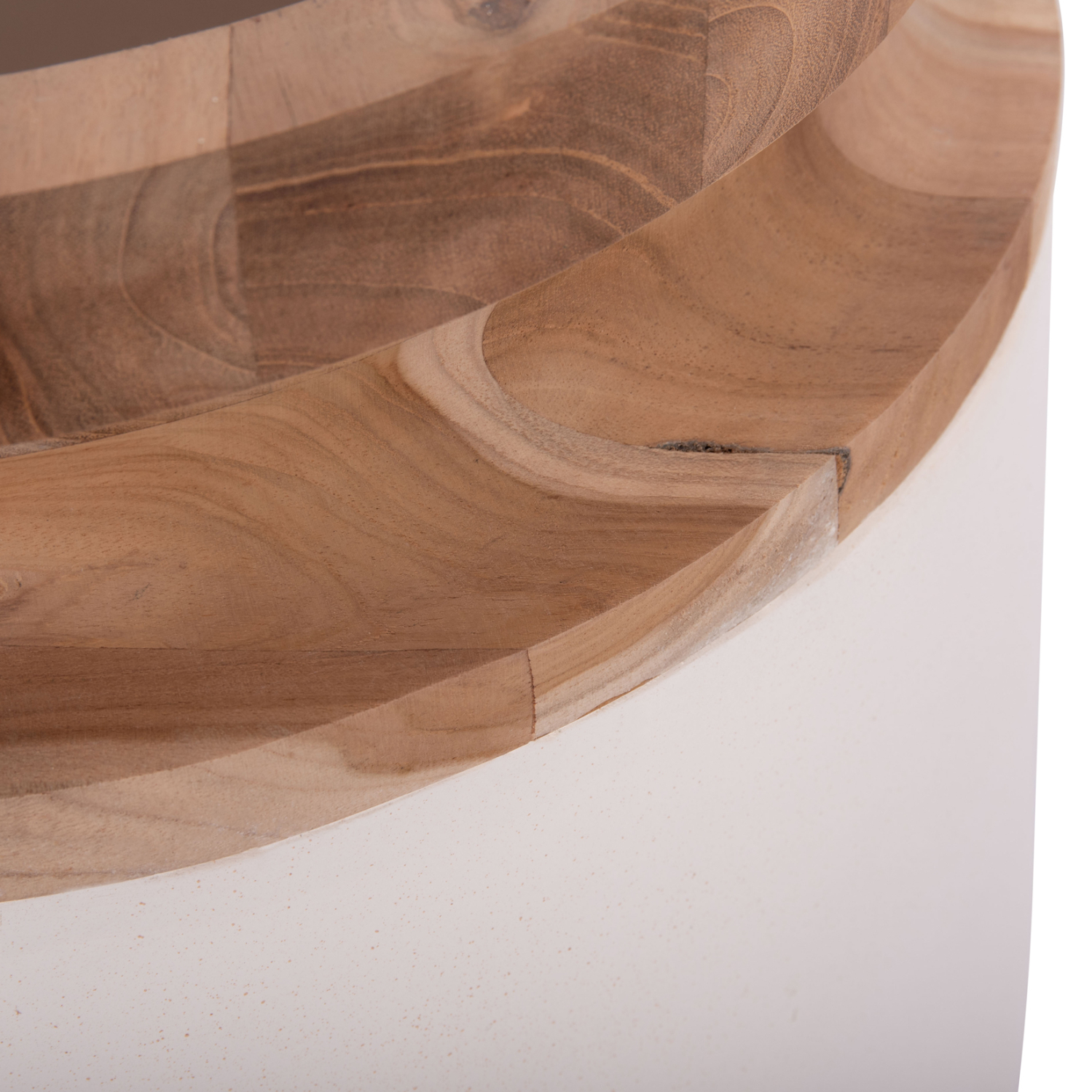 ΔΙΑΚΟΣΜΗΤΙΚΟ ΒΑΖΟ ΔΑΠΕΔΟΥ LINTER HM4662.02L FIBER CEMENT ΛΕΥΚΟ--ΞΥΛΟ ΤΕΑΚ Φ41x47Υεκ. 6