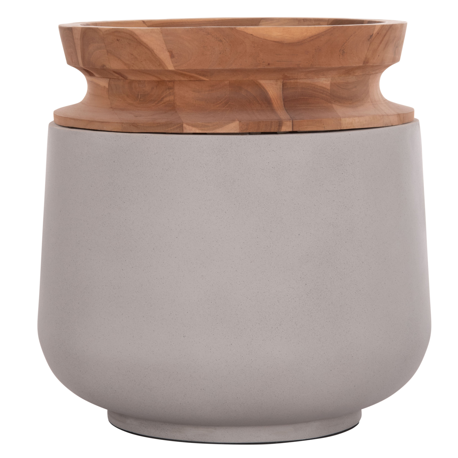ΔΙΑΚΟΣΜΗΤΙΚΟ ΒΑΖΟ ΔΑΠΕΔΟΥ LINTER HM4662.03L FIBER CEMENT ΓΚΡΙ--ΞΥΛΟ ΤΕΑΚ Φ41x47Υ 3