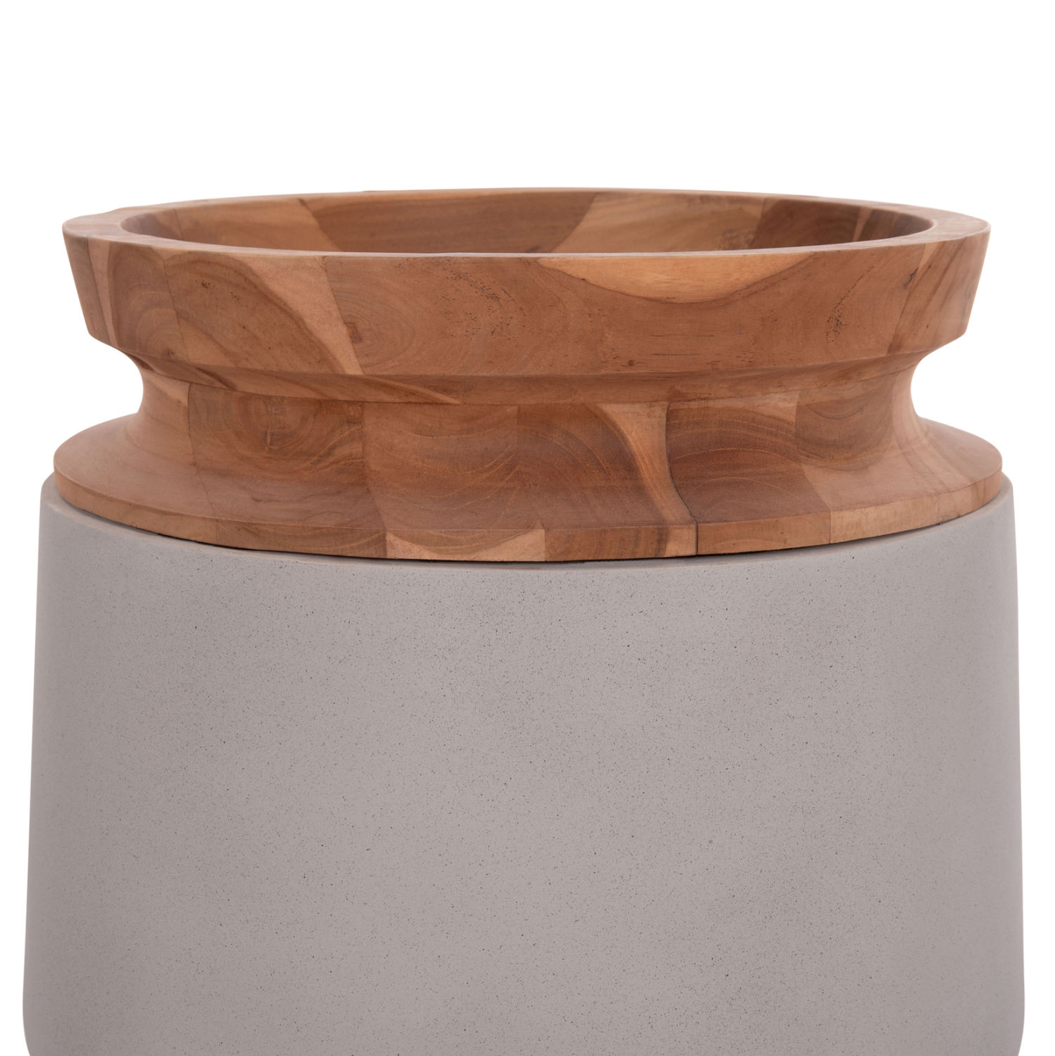 ΔΙΑΚΟΣΜΗΤΙΚΟ ΒΑΖΟ ΔΑΠΕΔΟΥ LINTER HM4662.03L FIBER CEMENT ΓΚΡΙ--ΞΥΛΟ ΤΕΑΚ Φ41x47Υ 5