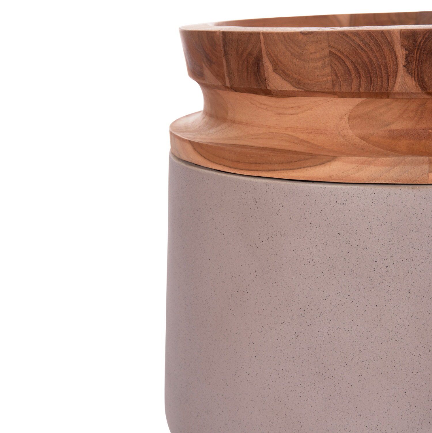 ΔΙΑΚΟΣΜΗΤΙΚΟ ΒΑΖΟ ΔΑΠΕΔΟΥ LINTER HM4662.05L FIBER CEMENT ΓΚΡΙ ΜΑΤ--ΞΥΛΟ ΤΕΑΚ Φ41x47Υεκ 5