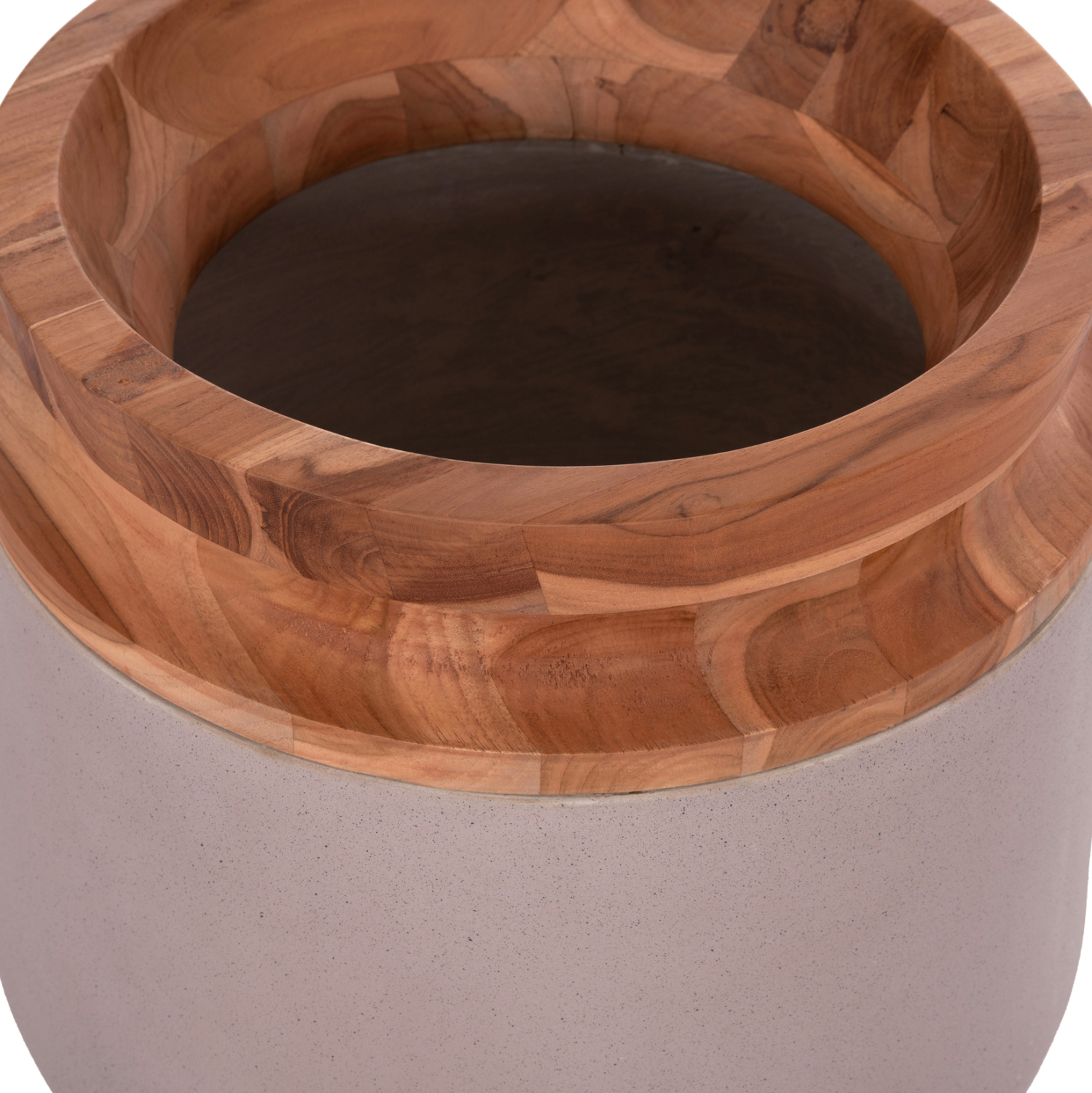 ΔΙΑΚΟΣΜΗΤΙΚΟ ΒΑΖΟ ΔΑΠΕΔΟΥ LINTER HM4662.05L FIBER CEMENT ΓΚΡΙ ΜΑΤ--ΞΥΛΟ ΤΕΑΚ Φ41x47Υεκ 7