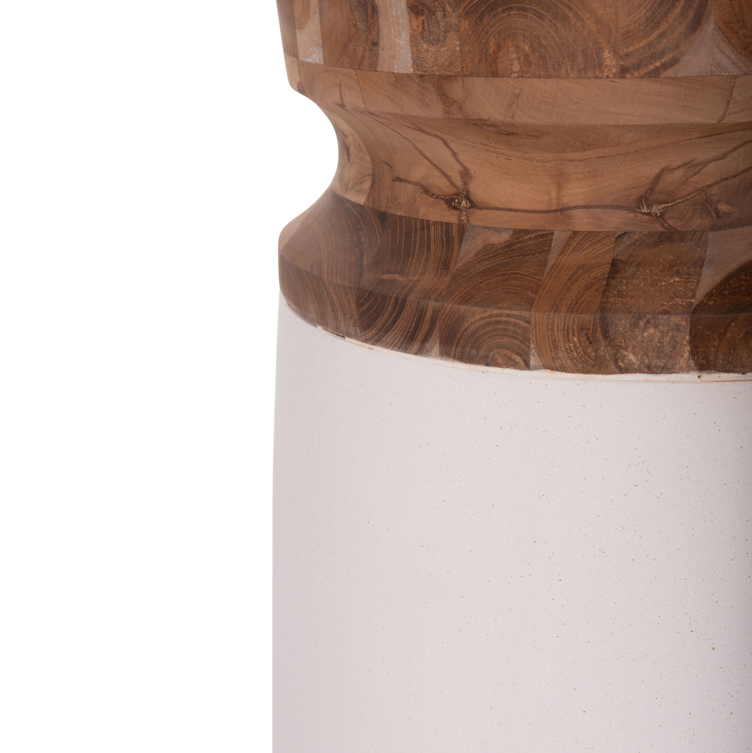 ΔΙΑΚΟΣΜΗΤΙΚΟ ΒΑΖΟ ΔΑΠΕΔΟΥ LINTER HM4662.02S FIBER CEMENT ΛΕΥΚΟ--ΞΥΛΟ ΤΕΑΚ Φ34x60Υεκ. 5