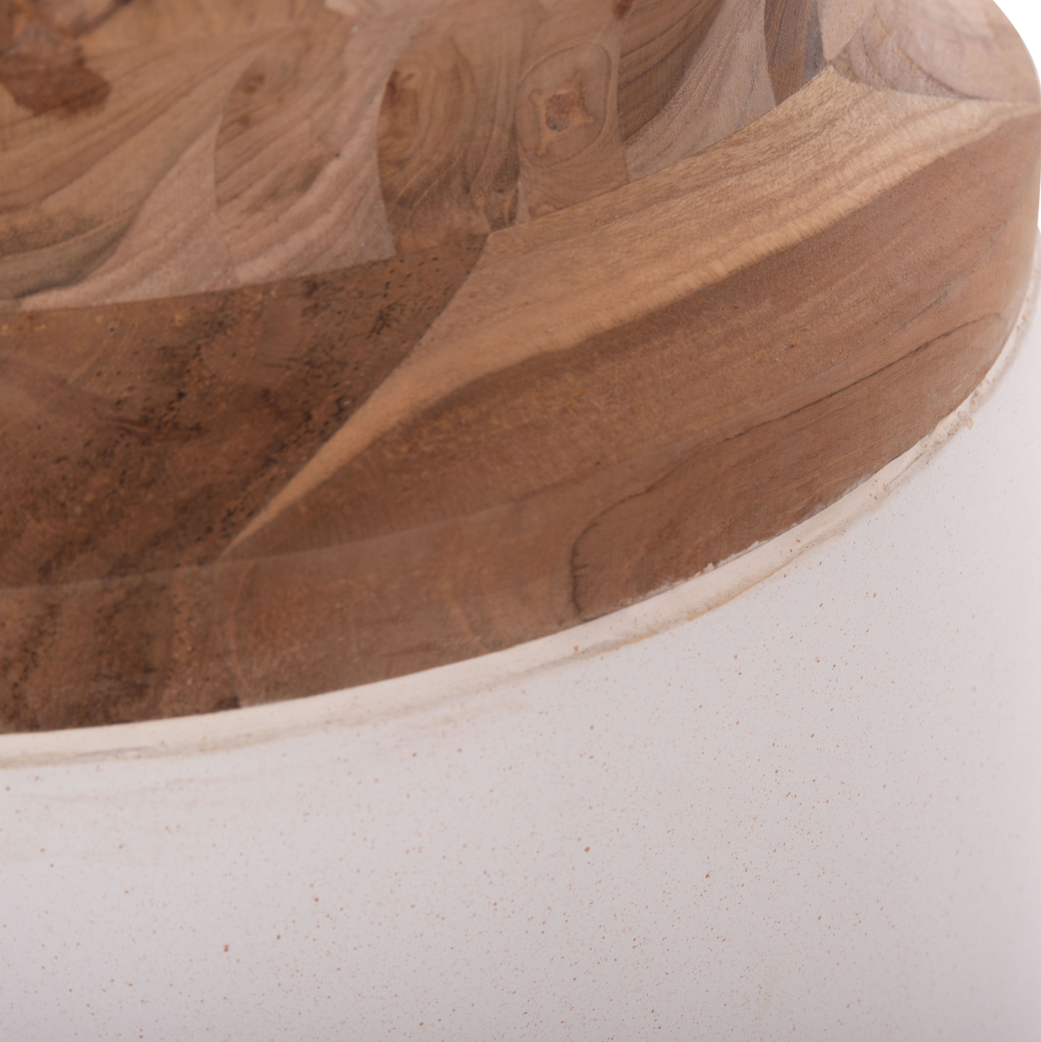 ΔΙΑΚΟΣΜΗΤΙΚΟ ΒΑΖΟ ΔΑΠΕΔΟΥ LINTER HM4662.02S FIBER CEMENT ΛΕΥΚΟ--ΞΥΛΟ ΤΕΑΚ Φ34x60Υεκ. 8