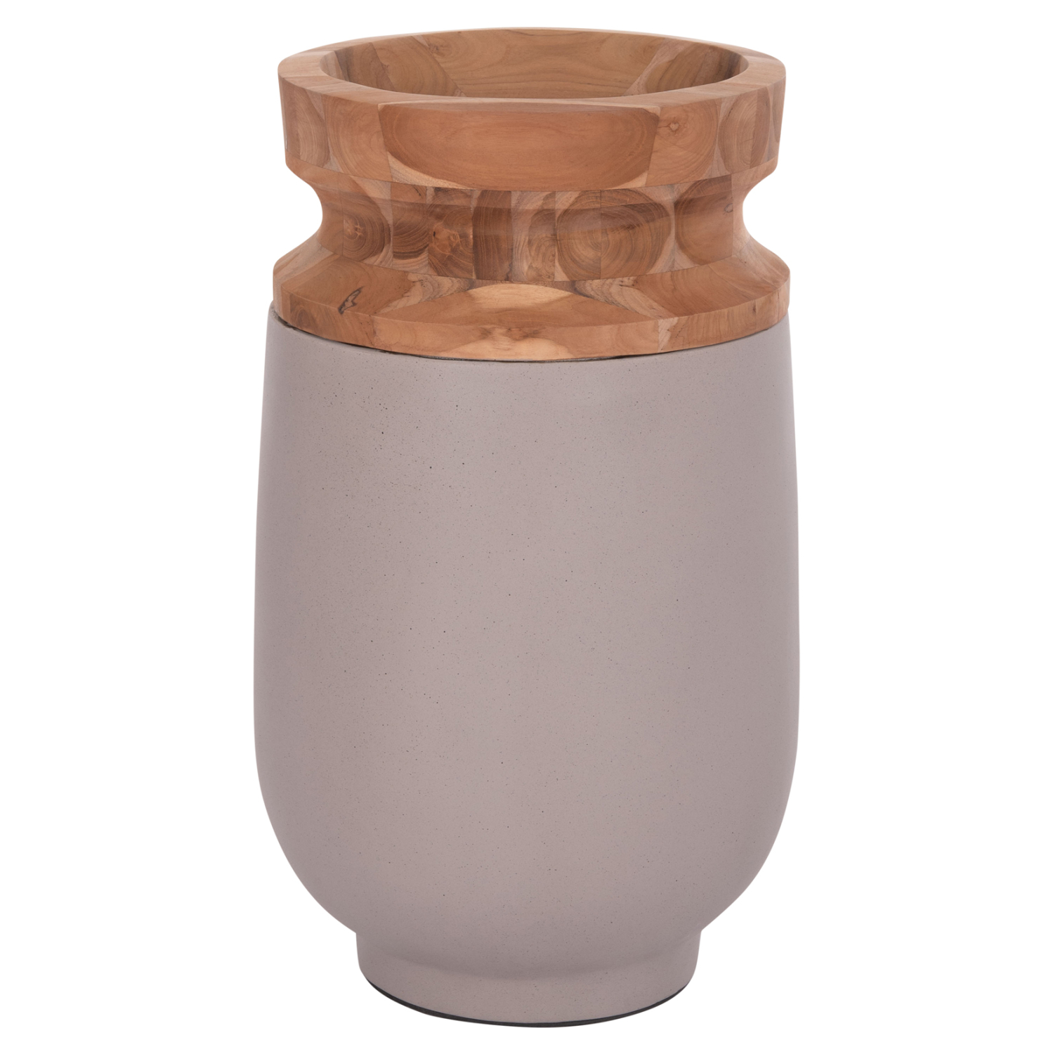 ΔΙΑΚΟΣΜΗΤΙΚΟ ΒΑΖΟ ΔΑΠΕΔΟΥ LINTER HM4662.05S FIBER CEMENT ΓΚΡΙ ΜΑΤ--ΞΥΛΟ ΤΕΑΚ Φ34x60Υεκ 1