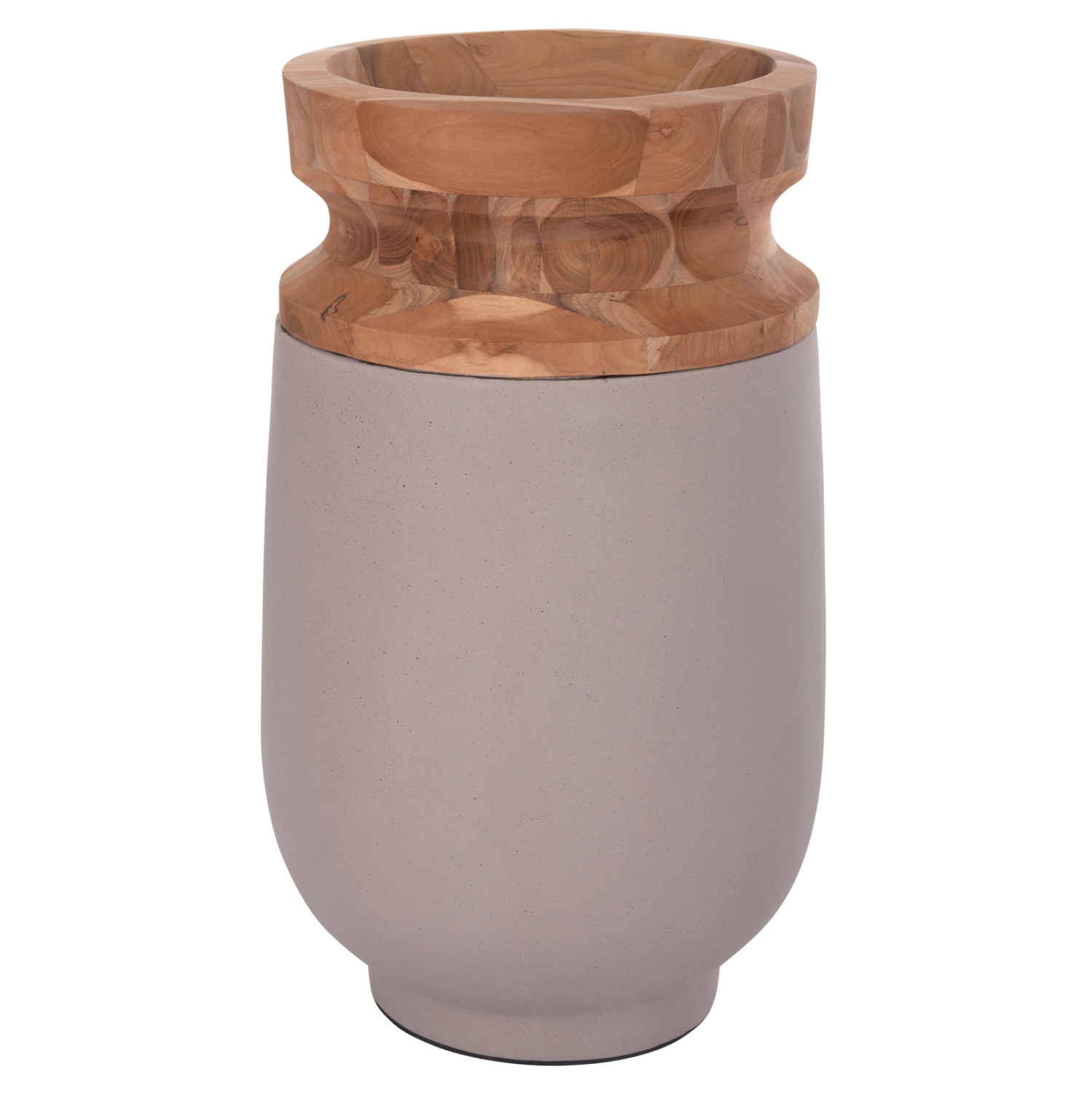 ΔΙΑΚΟΣΜΗΤΙΚΟ ΒΑΖΟ ΔΑΠΕΔΟΥ LINTER HM4662.05S FIBER CEMENT ΓΚΡΙ ΜΑΤ--ΞΥΛΟ ΤΕΑΚ Φ34x60Υεκ 7