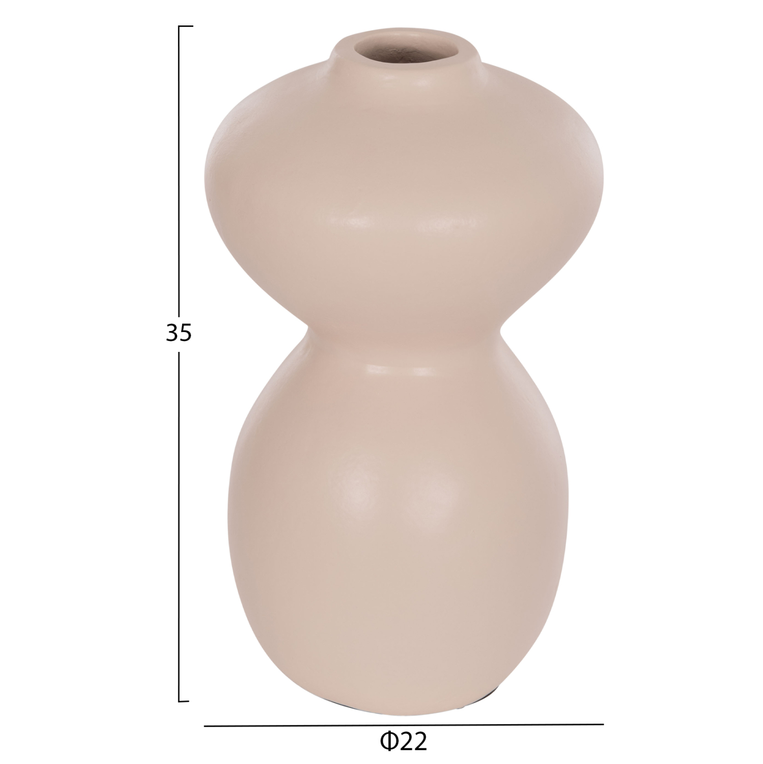 ΕΠΙΤΡΑΠΕΖΙΟ ΔΙΑΚΟΣΜΗΤΙΚΟ ΒΑΖΟ NELLY HM4669.02 ΤΕΡΑΚΟΤΑ ΣΕ ΚΡΕΜ--Φ22x35Υεκ. 2