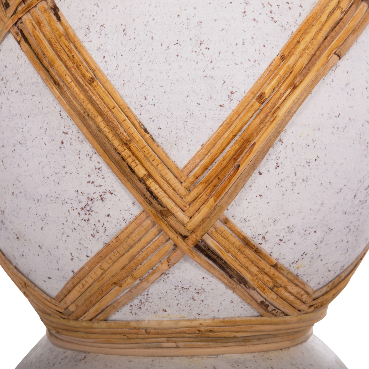 ΔΙΑΚΟΣΜΗΤΙΚΟ ΒΑΖΟ ΔΑΠΕΔΟΥ MAYNARD HM4672.02L TERRACOTTA ΛΕΥΚΟ--RATTAN Φ32x62.5Υεκ. 6