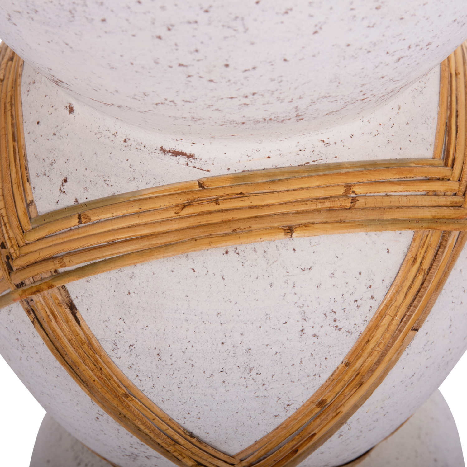 ΔΙΑΚΟΣΜΗΤΙΚΟ ΒΑΖΟ ΔΑΠΕΔΟΥ MAYNARD HM4672.02L TERRACOTTA ΛΕΥΚΟ--RATTAN Φ32x62.5Υεκ. 7
