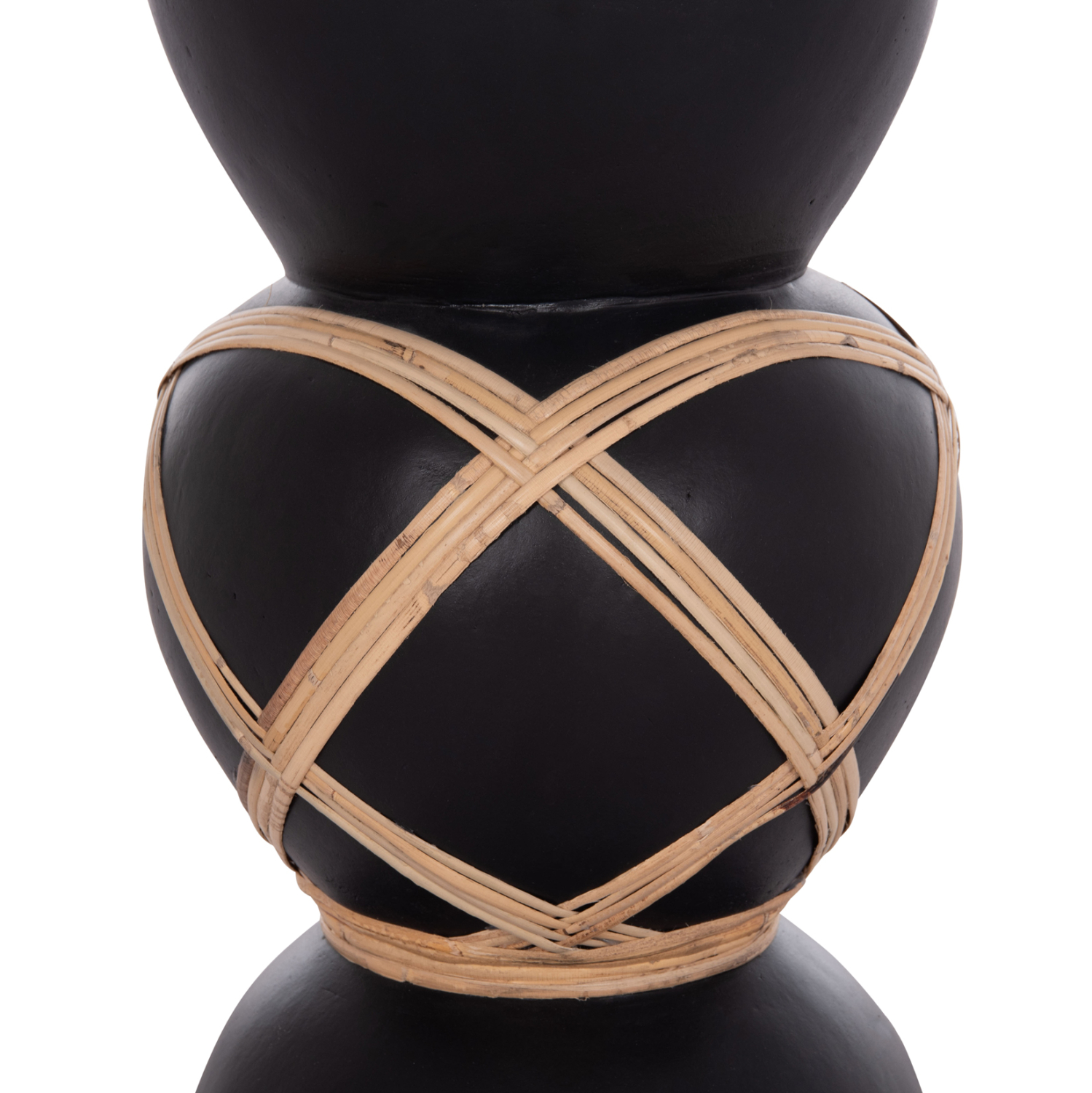 ΔΙΑΚΟΣΜΗΤΙΚΟ ΒΑΖΟ ΔΑΠΕΔΟΥ MAYNARD HM4672.01S TERRACOTTA ΜΑΥΡΟ-RATTAN Φ27.5x50Υ 6
