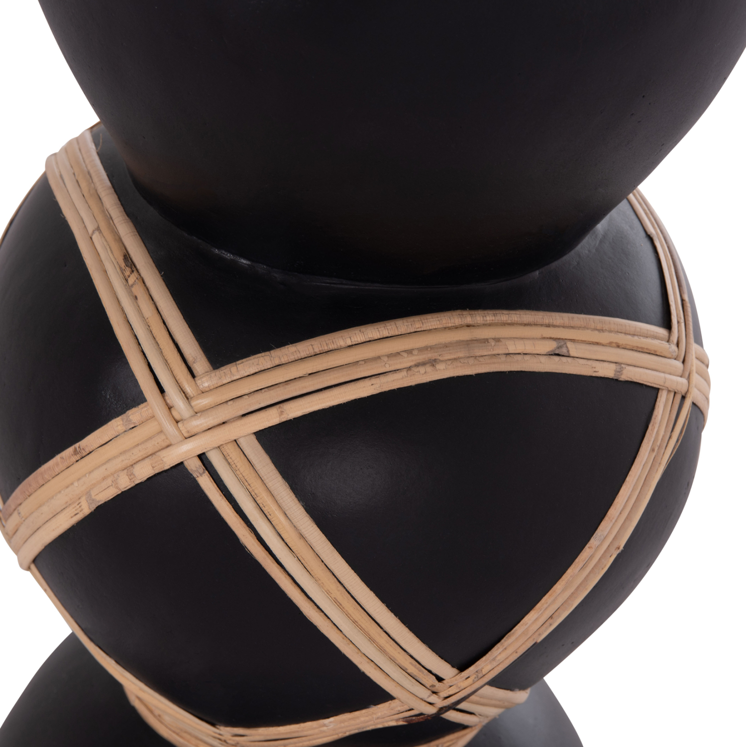 ΔΙΑΚΟΣΜΗΤΙΚΟ ΒΑΖΟ ΔΑΠΕΔΟΥ MAYNARD HM4672.01S TERRACOTTA ΜΑΥΡΟ-RATTAN Φ27.5x50Υ 9