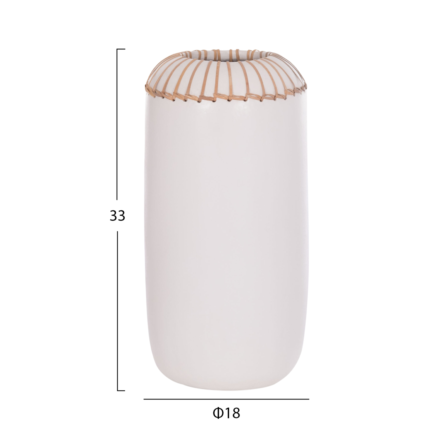 ΕΠΙΤΡΑΠΕΖΙΟ ΔΙΑΚΟΣΜΗΤΙΚΟ ΒΑΖΟ LENNOX HM4675.02S TΕΡΑΚΟΤΑ ΣΕ ΛΕΥΚΟ--Φ18x33Υεκ. 2
