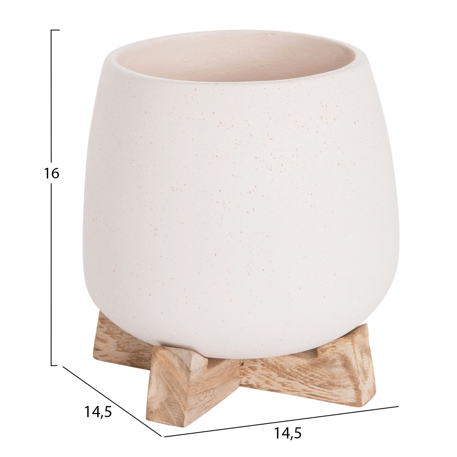 ΓΛΑΣΤΡΑ ΕΣ.ΧΩΡΟΥ FRELLO HM4674.02S ΛΕΥΚΟ FIBER CEMENT--TEAK ΒΑΣΗ 14,5x14,5x16Υεκ. 2