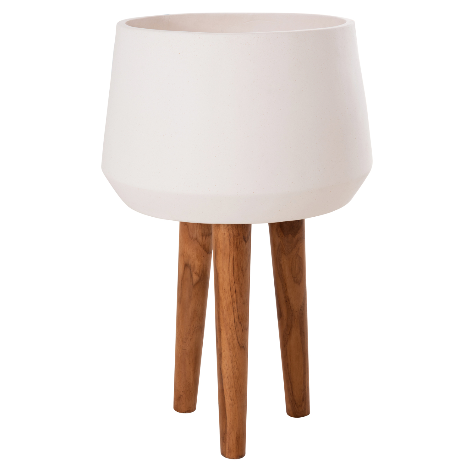 ΓΛΑΣΤΡΑ ΕΣΩΤ.ΧΩΡΟΥ QUAN HM4680.02L FIBER CEMENT ΛΕΥΚΟ--ΒΑΣΗ TEAK Φ38x62Υεκ 1