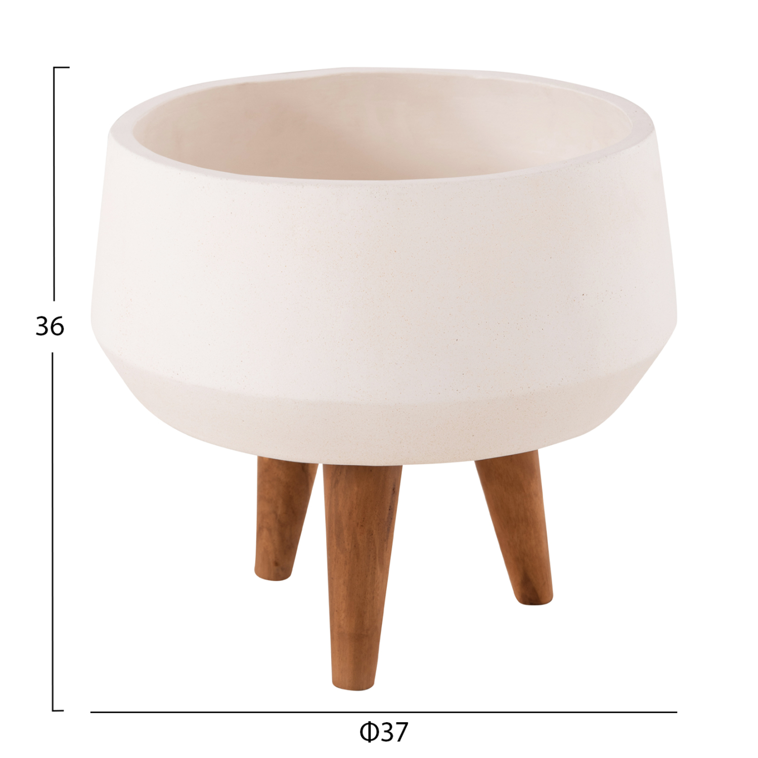 ΓΛΑΣΤΡΑ ΕΣΩΤ.ΧΩΡΟΥ QUAN HM4680.02S FIBER CEMENT ΛΕΥΚΟ--ΒΑΣΗ TEAK Φ37x36Υεκ 2