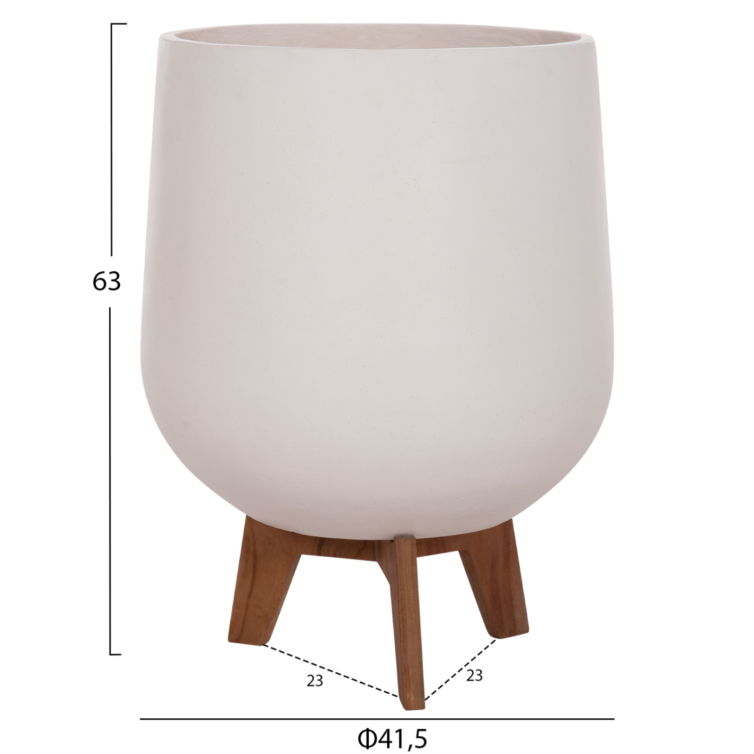 ΣΕΤ 3 ΓΛΑΣΤΡΕΣ ΜΕ TEAK ΒΑΣΕΙΣ TRYLL HM4681.02 FIBER CEMENT ΛΕΥΚΟ 2