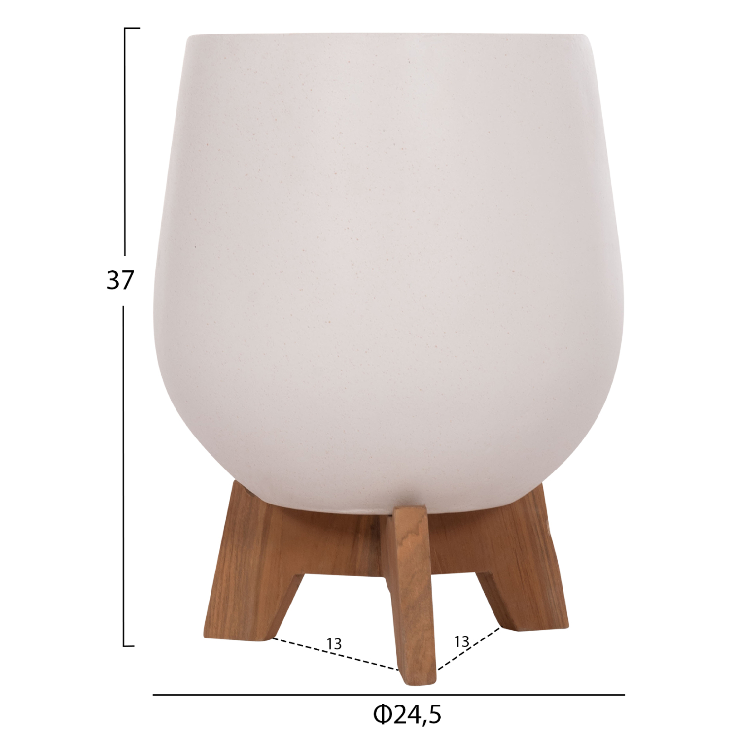 ΣΕΤ 3 ΓΛΑΣΤΡΕΣ ΜΕ TEAK ΒΑΣΕΙΣ TRYLL HM4681.02 FIBER CEMENT ΛΕΥΚΟ 4
