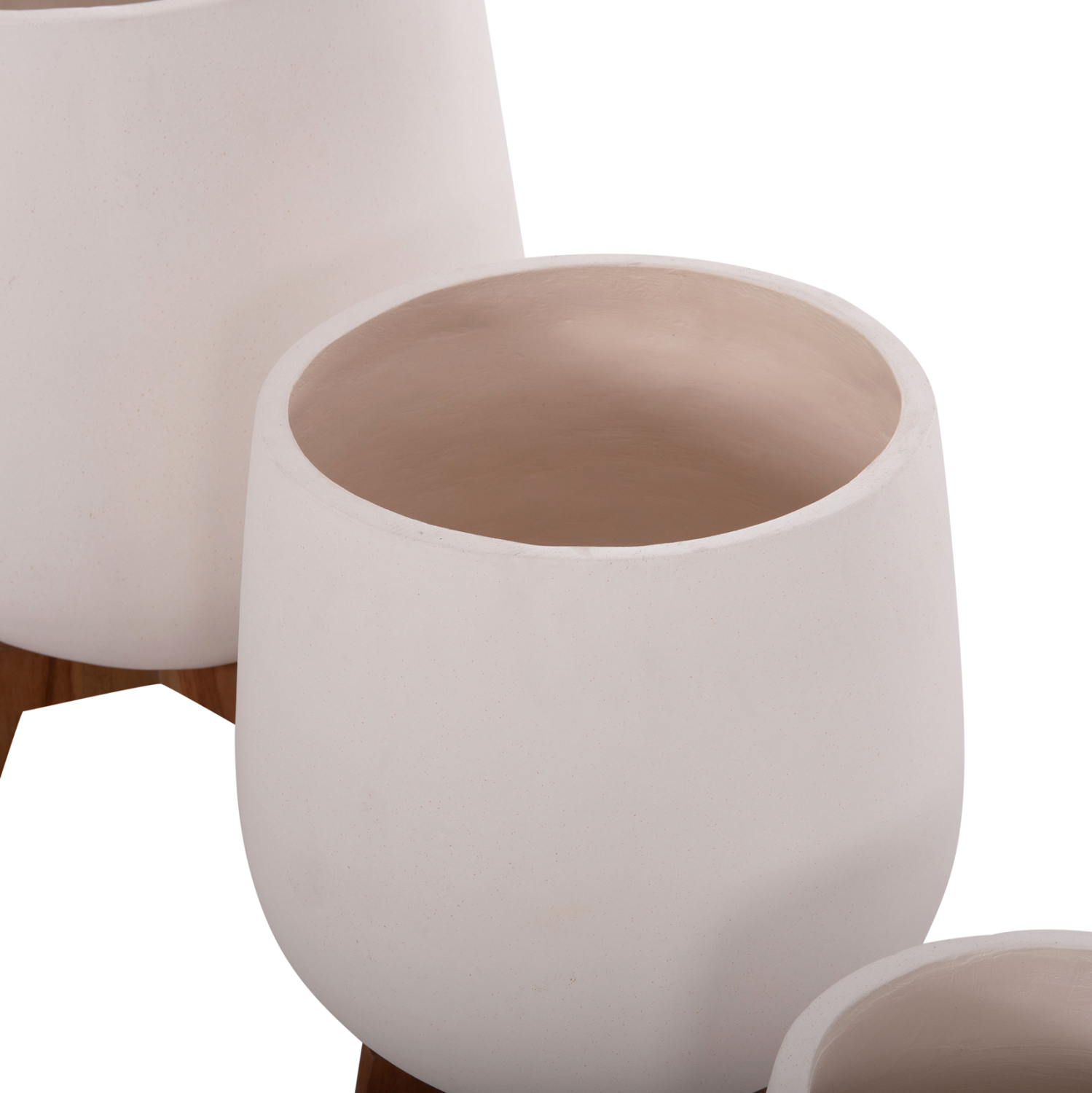 ΣΕΤ 3 ΓΛΑΣΤΡΕΣ ΜΕ TEAK ΒΑΣΕΙΣ TRYLL HM4681.02 FIBER CEMENT ΛΕΥΚΟ 7