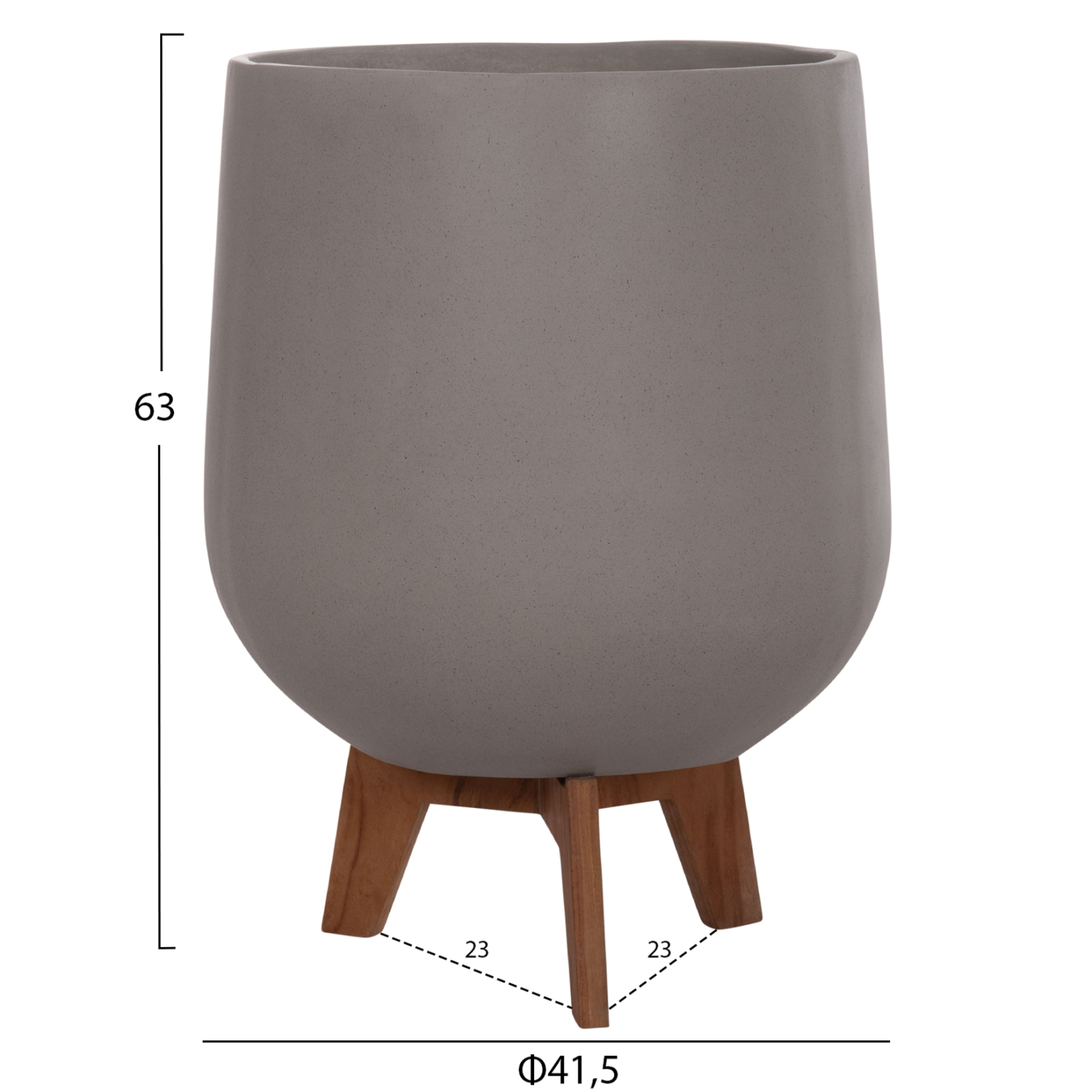ΣΕΤ 3 ΓΛΑΣΤΡΕΣ ΜΕ TEAK ΒΑΣΕΙΣ TRYLL HM4681.03 FIBER CEMENT--ΓΚΡΙ 2