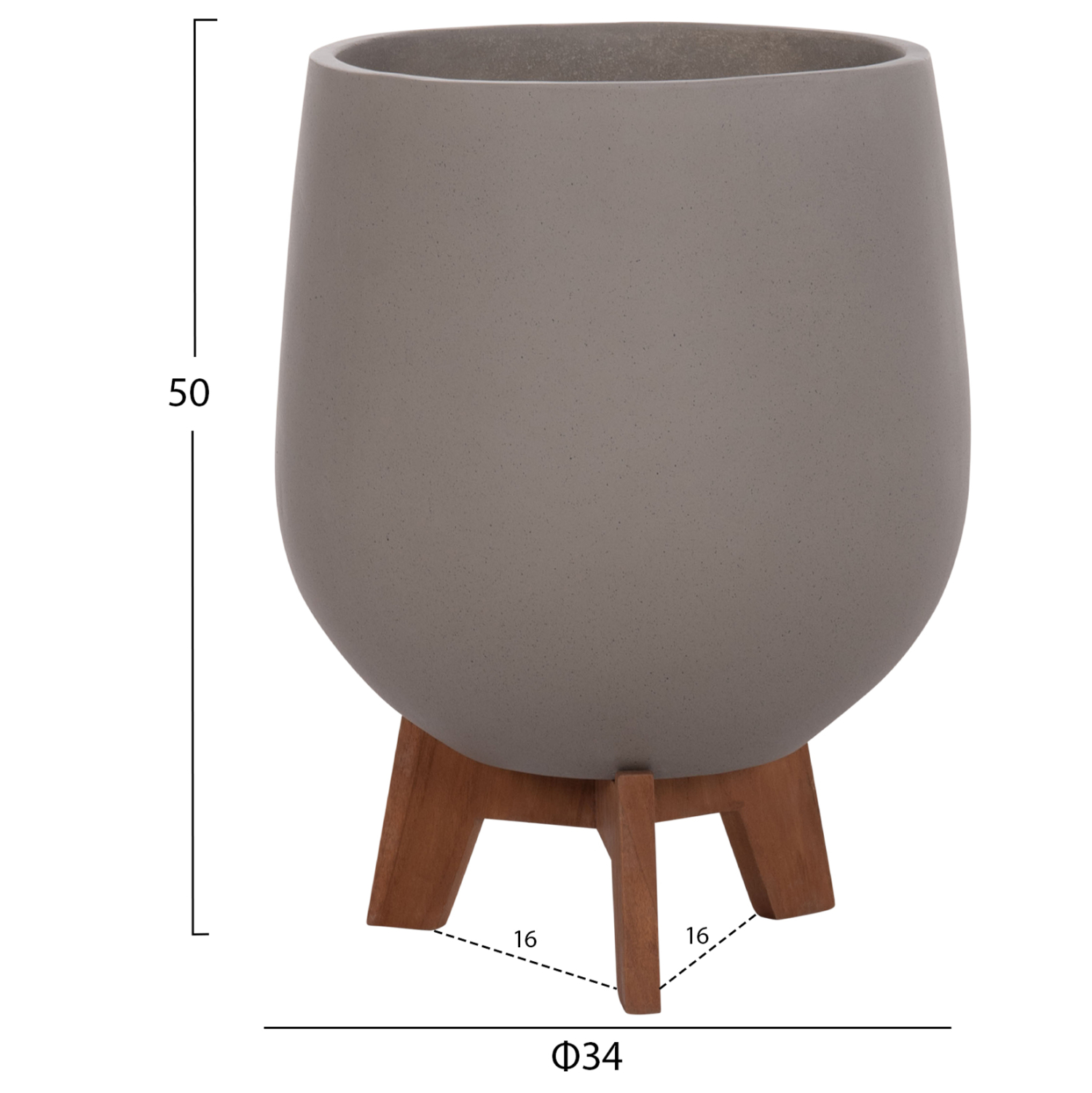 ΣΕΤ 3 ΓΛΑΣΤΡΕΣ ΜΕ TEAK ΒΑΣΕΙΣ TRYLL HM4681.03 FIBER CEMENT--ΓΚΡΙ 3
