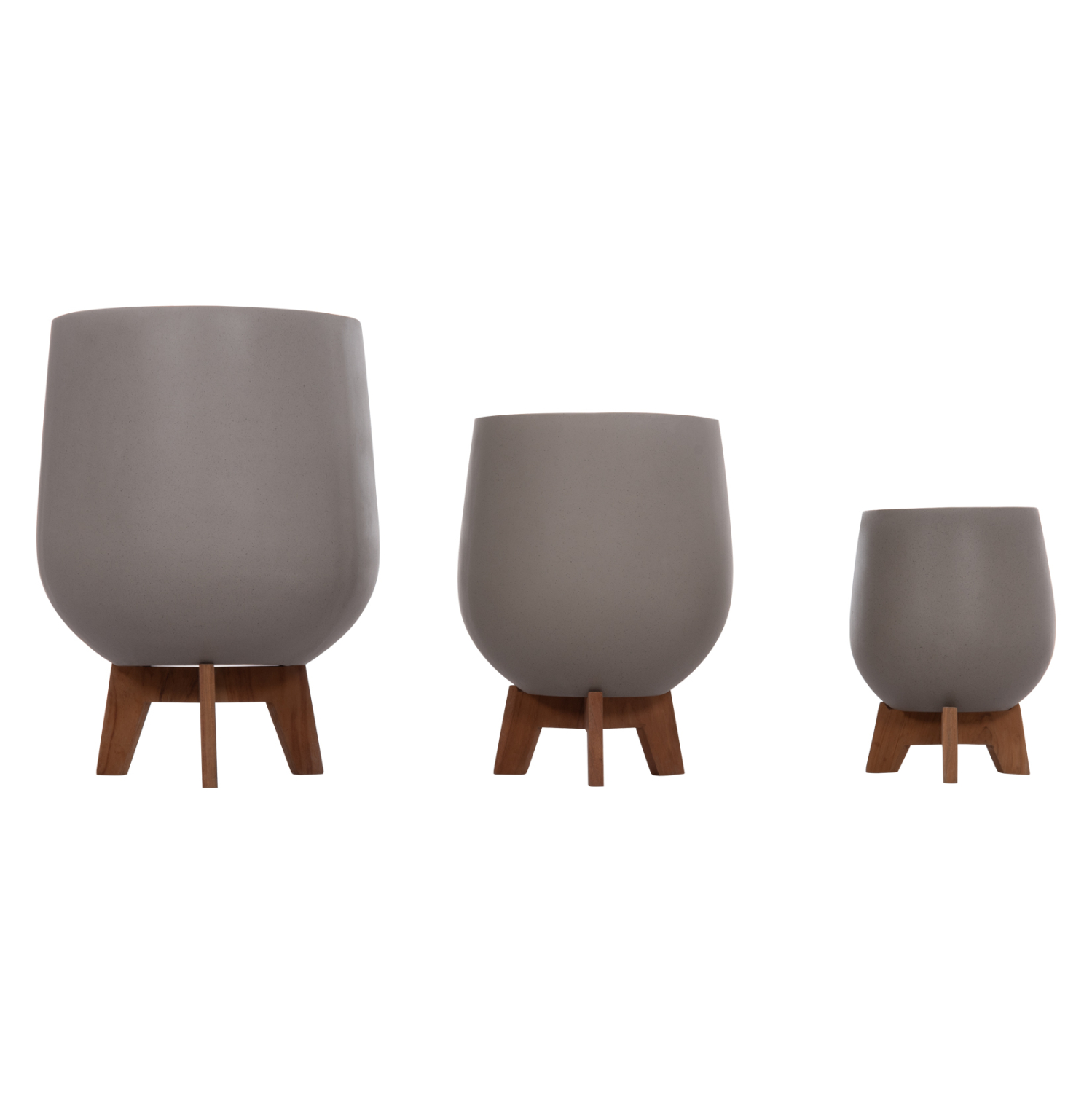 ΣΕΤ 3 ΓΛΑΣΤΡΕΣ ΜΕ TEAK ΒΑΣΕΙΣ TRYLL HM4681.03 FIBER CEMENT--ΓΚΡΙ 5